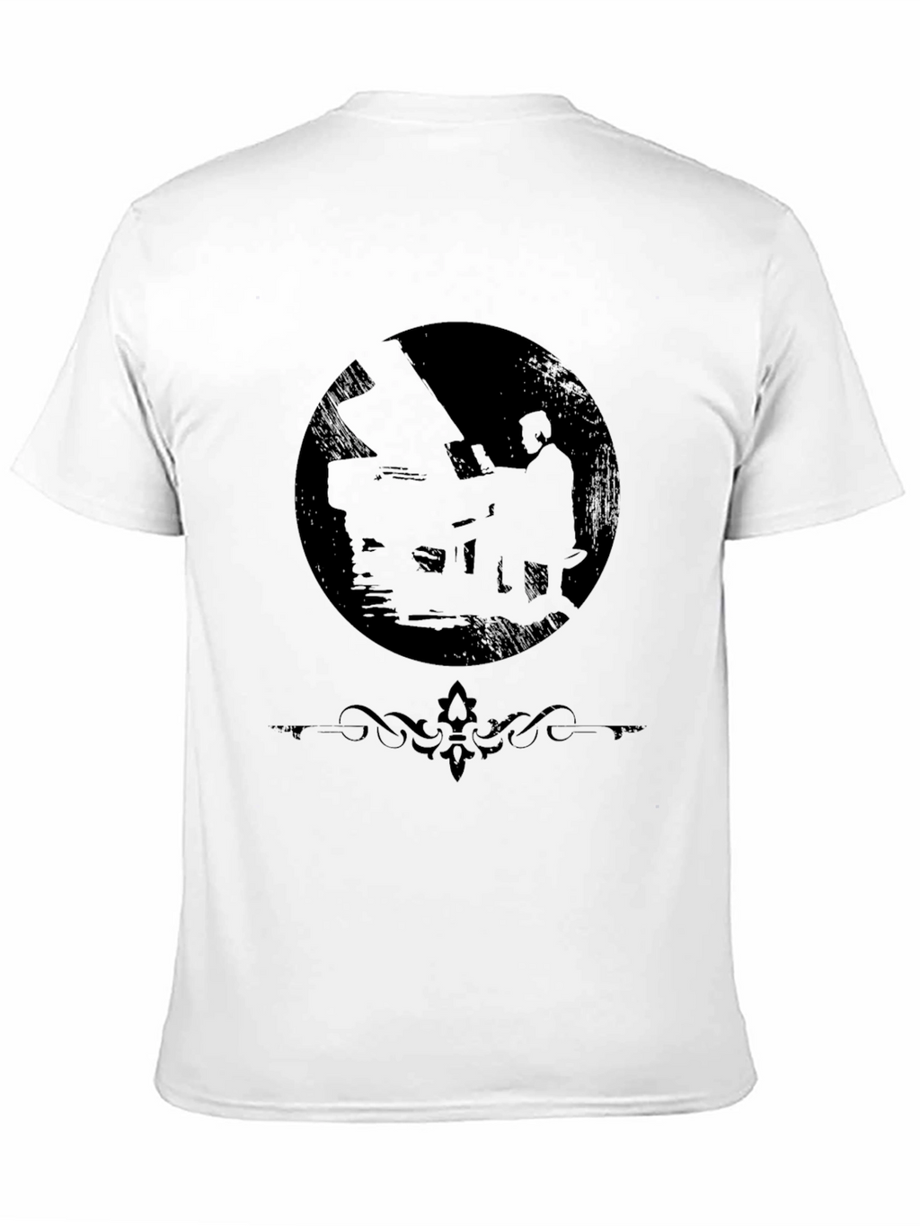 Silhouette Pianist Black T-Shirt
