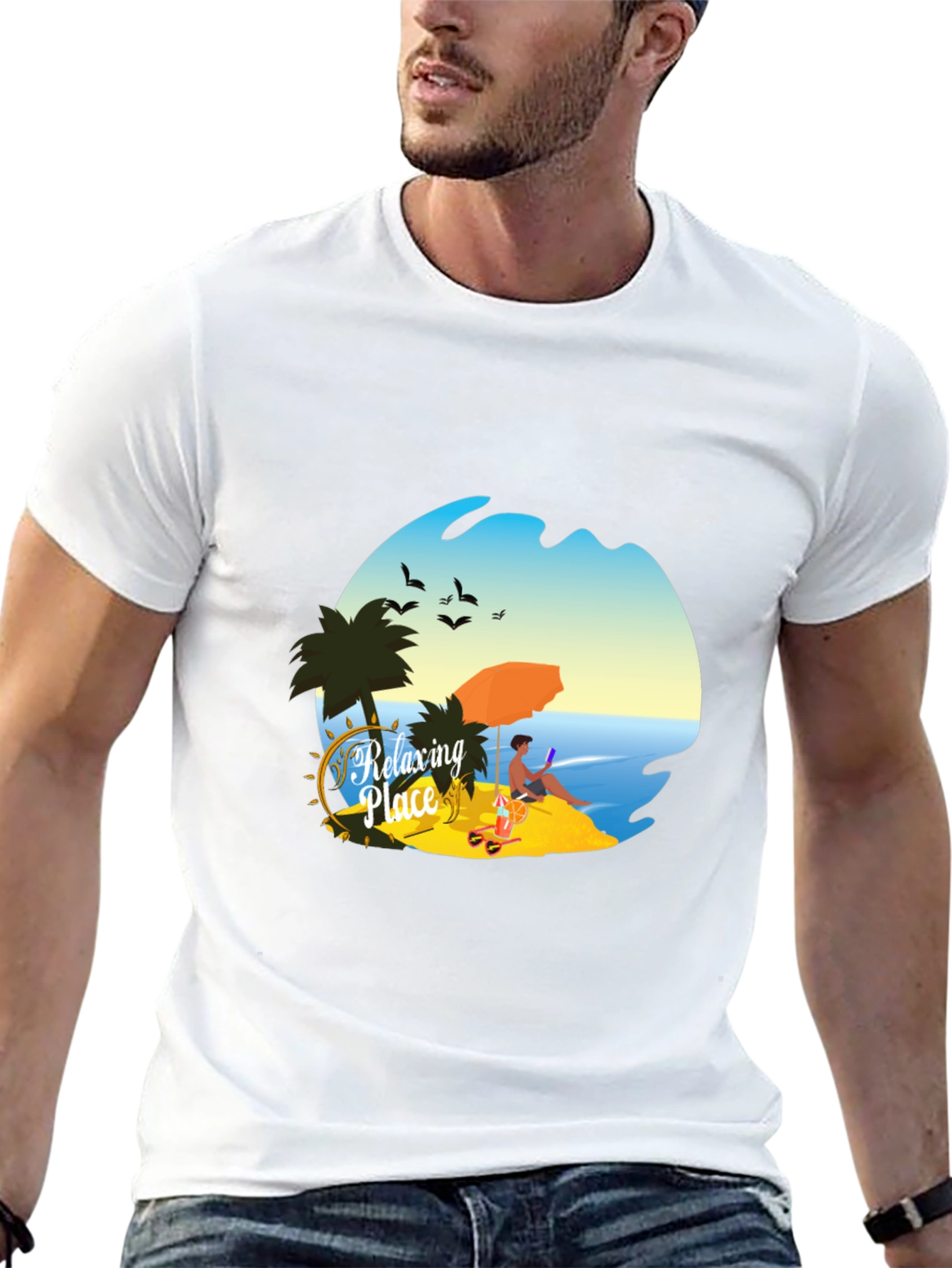 Relaxing Place Graphic T-Shirt - Beach Vibes