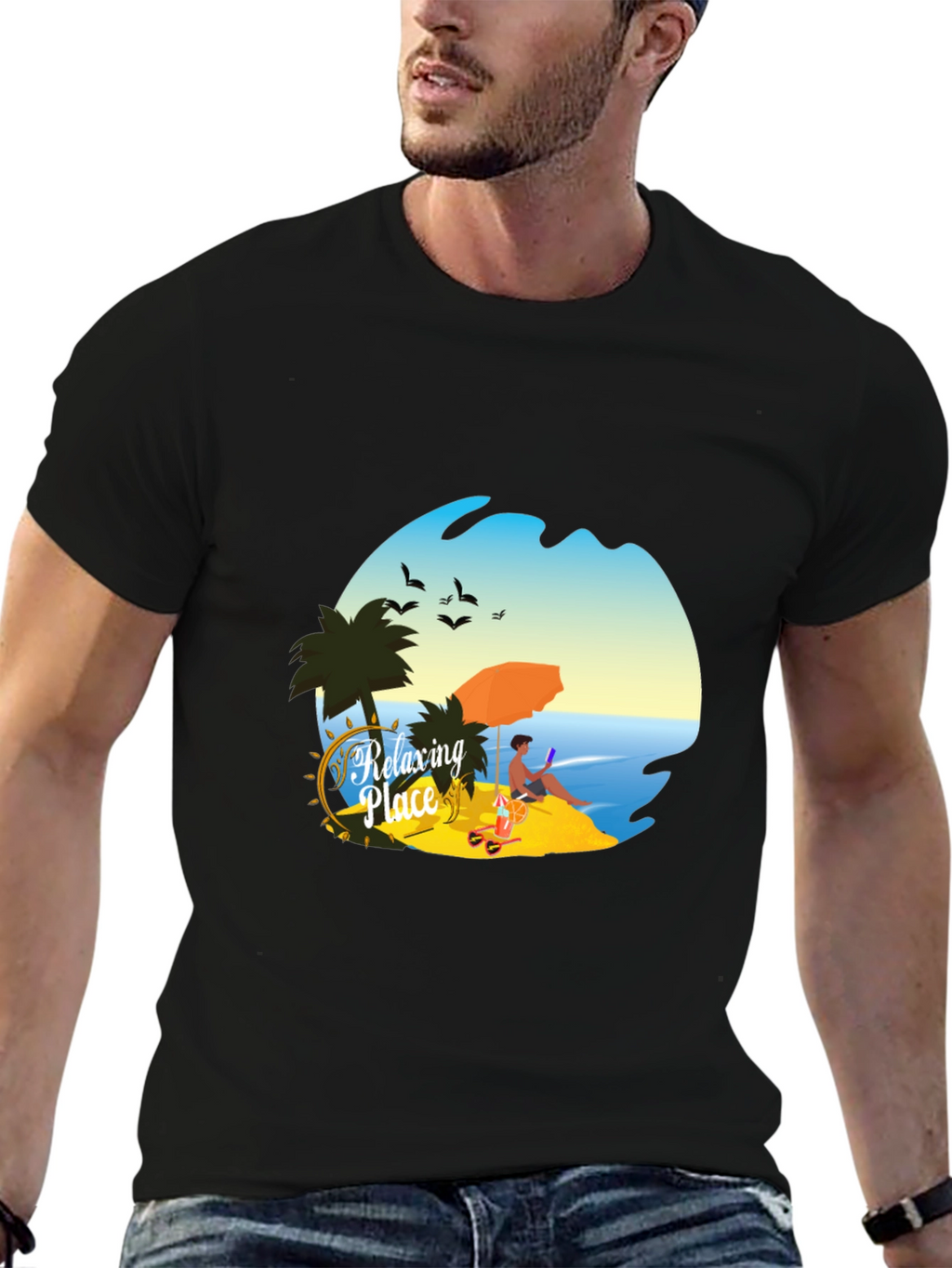 Relaxing Place Graphic T-Shirt - Beach Vibes