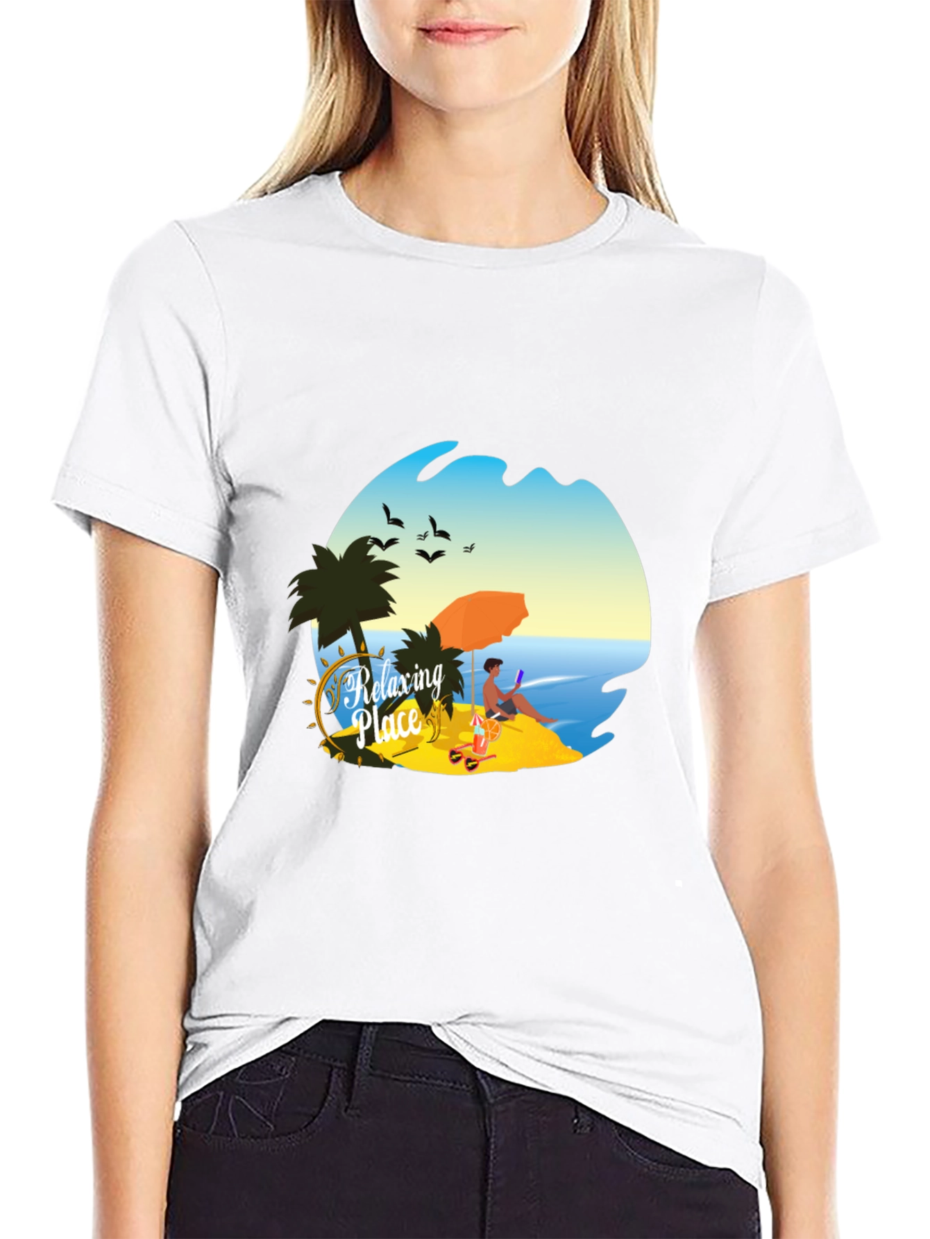 Relaxing Place Graphic T-Shirt - Beach Vibes