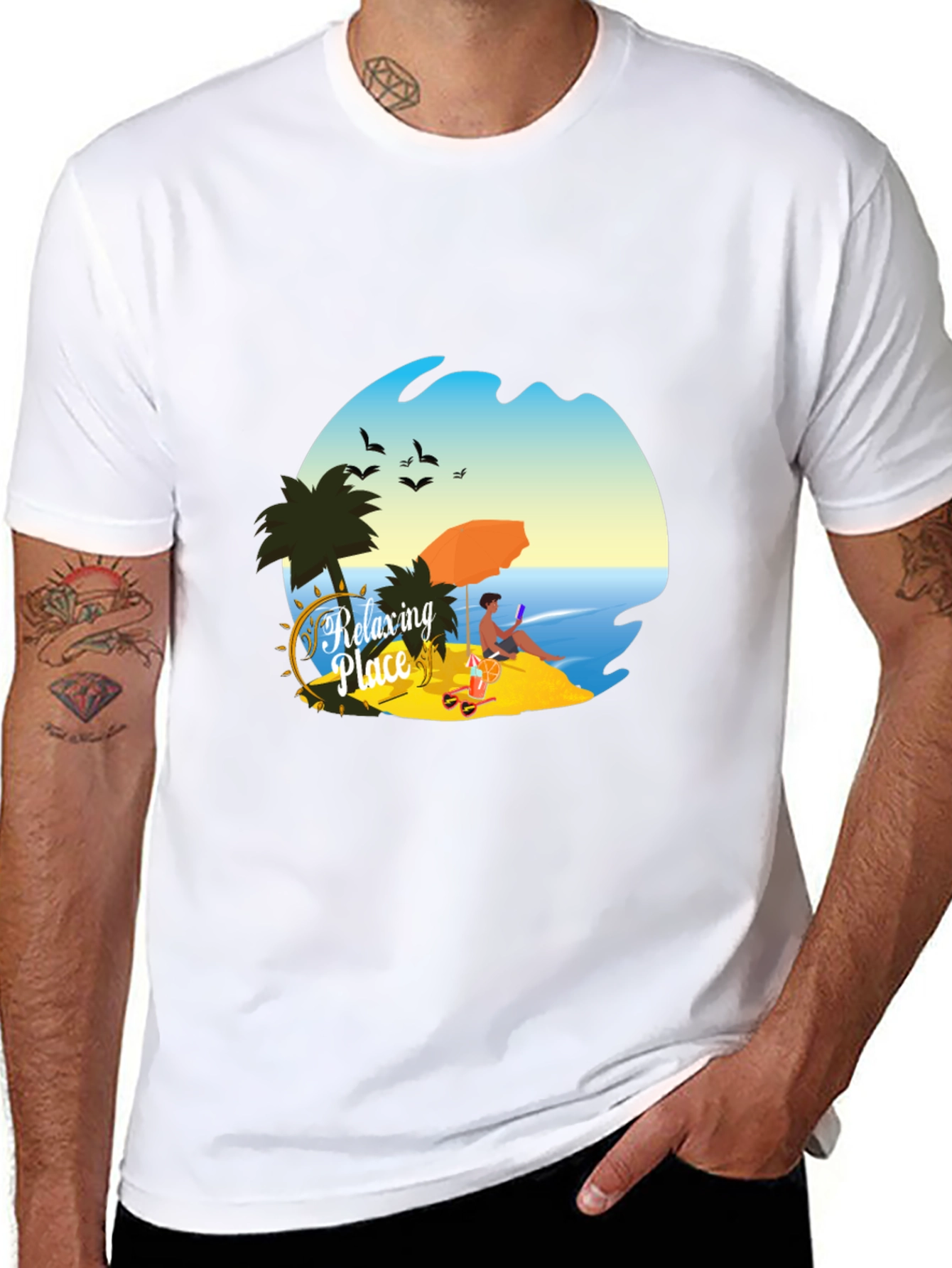 Relaxing Place Graphic T-Shirt - Beach Vibes