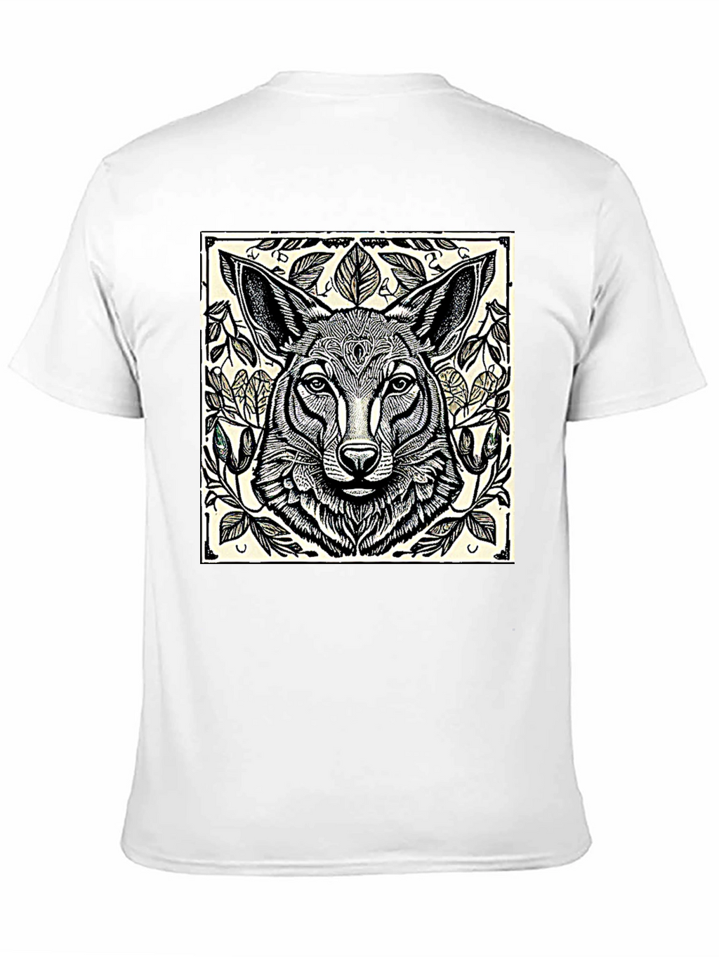 Artistic Wolf Graphic T-Shirt - Black