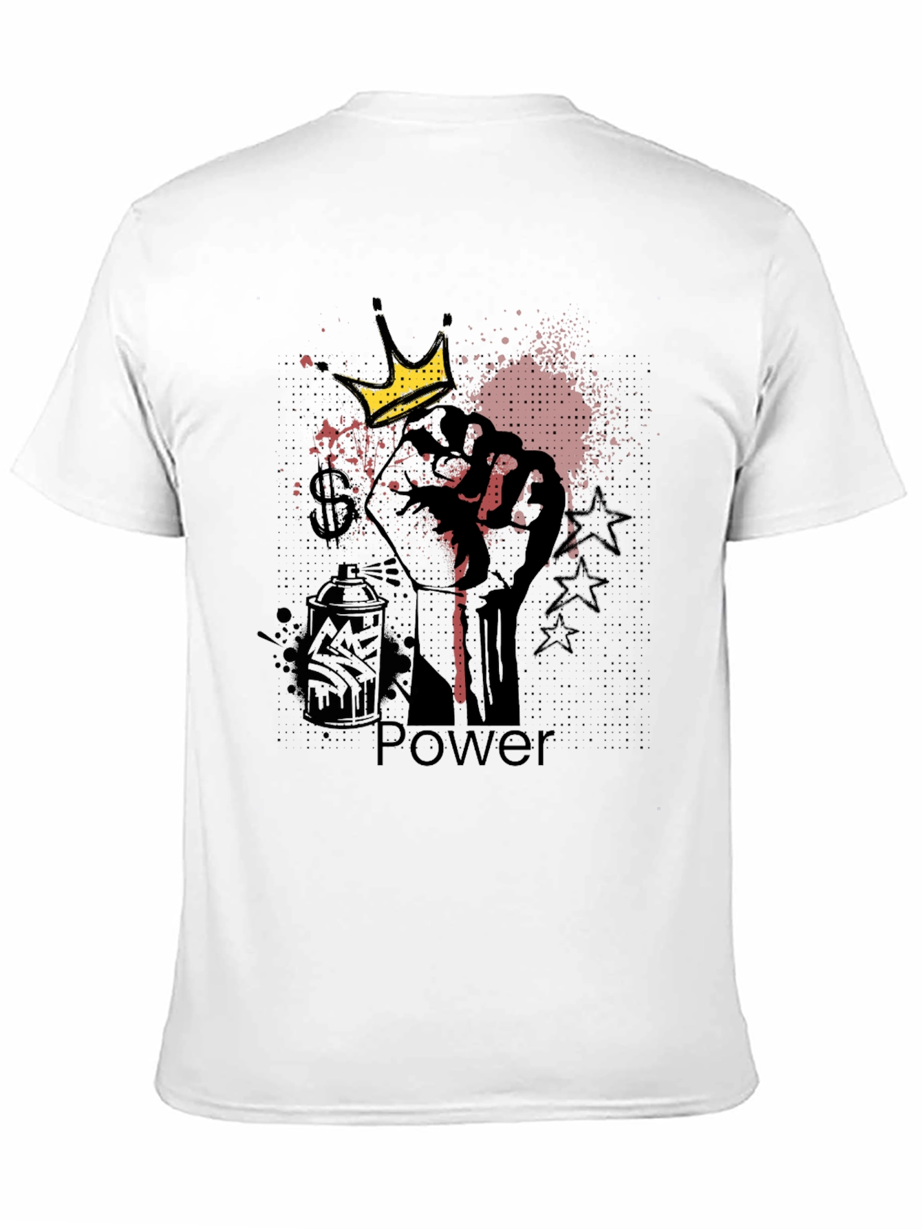 Power Fist Crown Graphic Black T-Shirt