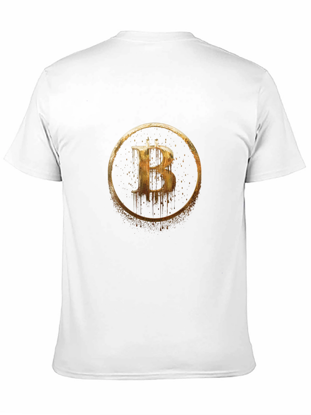 Bitcoin Golden Circle Graphic Black T-Shirt