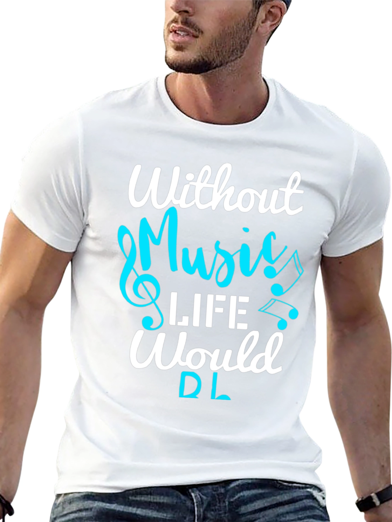 Music Lover T-Shirt: Without Music Life Would Be Flat