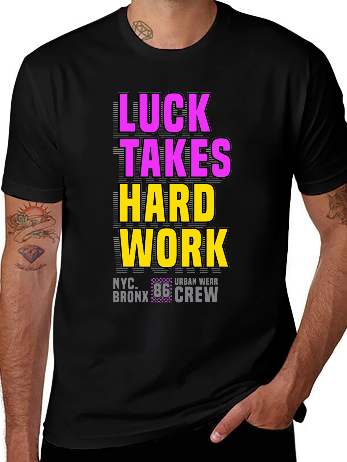 Luck Takes Hard Work Graphic Tee
