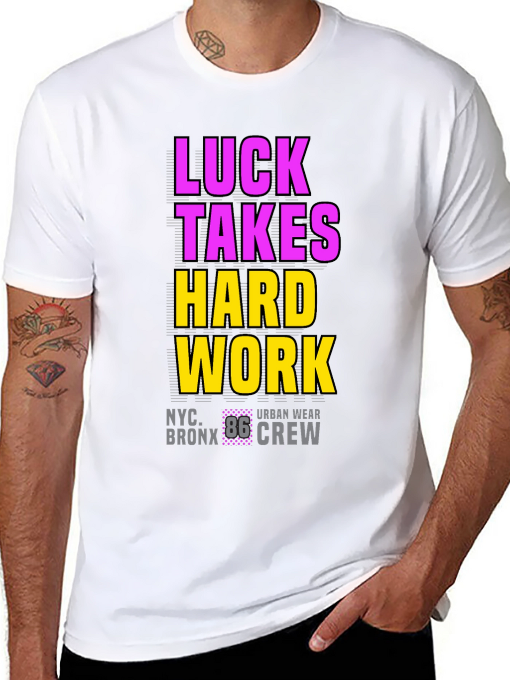 Luck Takes Hard Work Graphic Tee