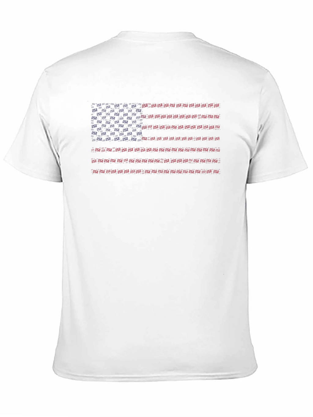 USA Flag Typography Mens Black T-Shirt