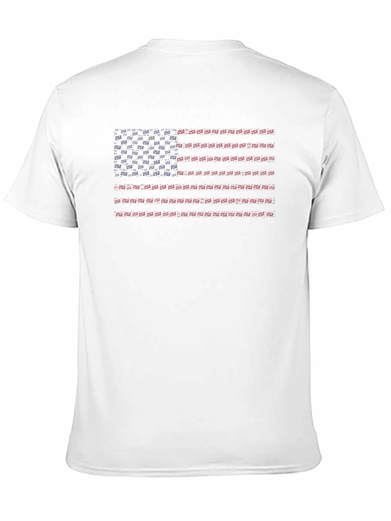 USA Flag Typography Mens Black T-Shirt