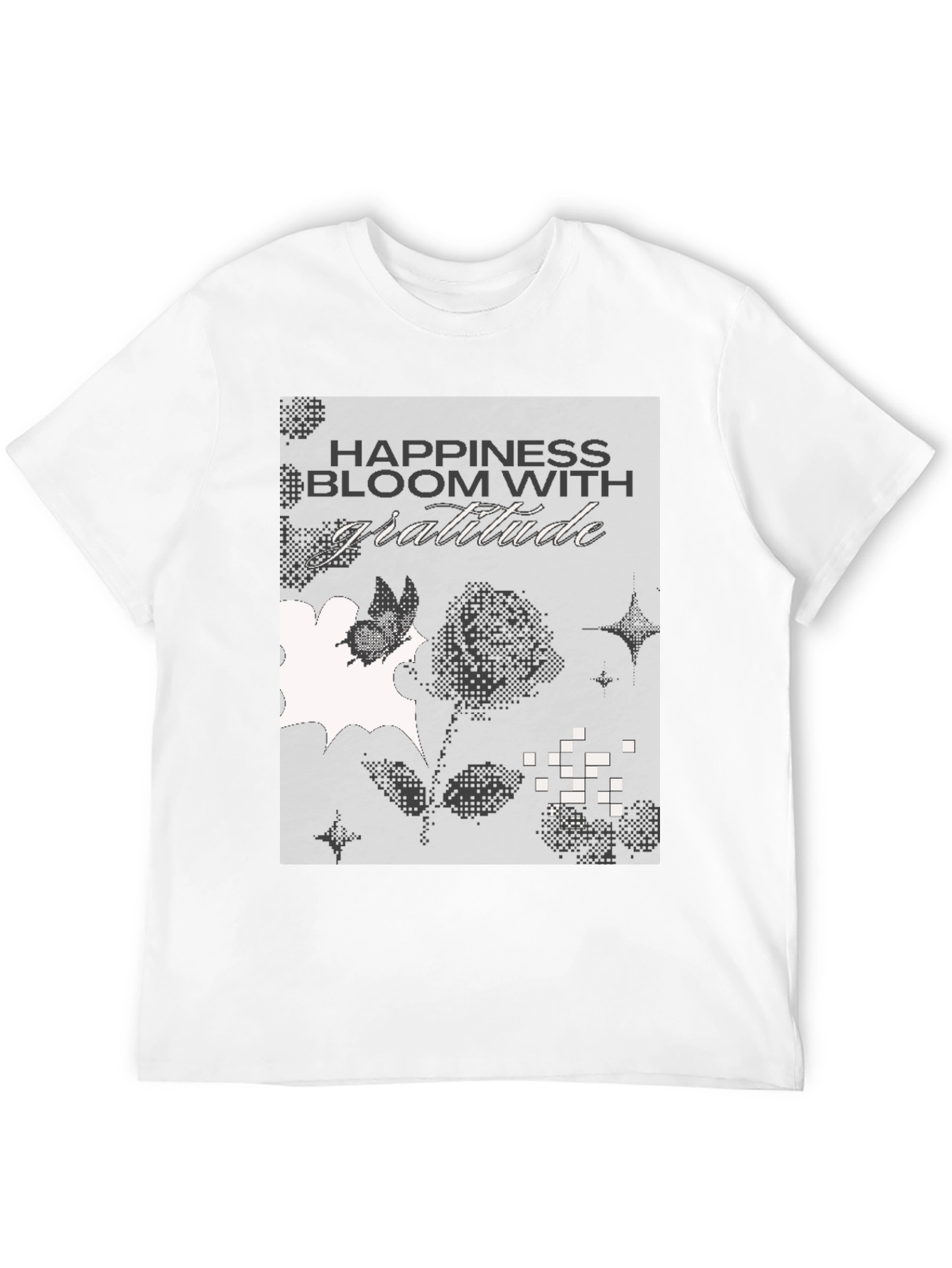 Gratitude Graphic Tee - Black Cotton Blend