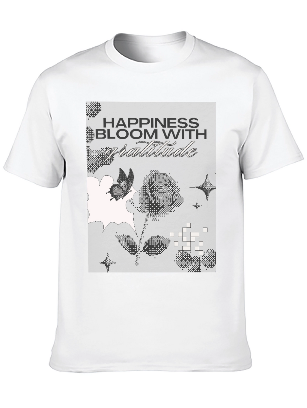 Gratitude Graphic Tee - Black Cotton Blend