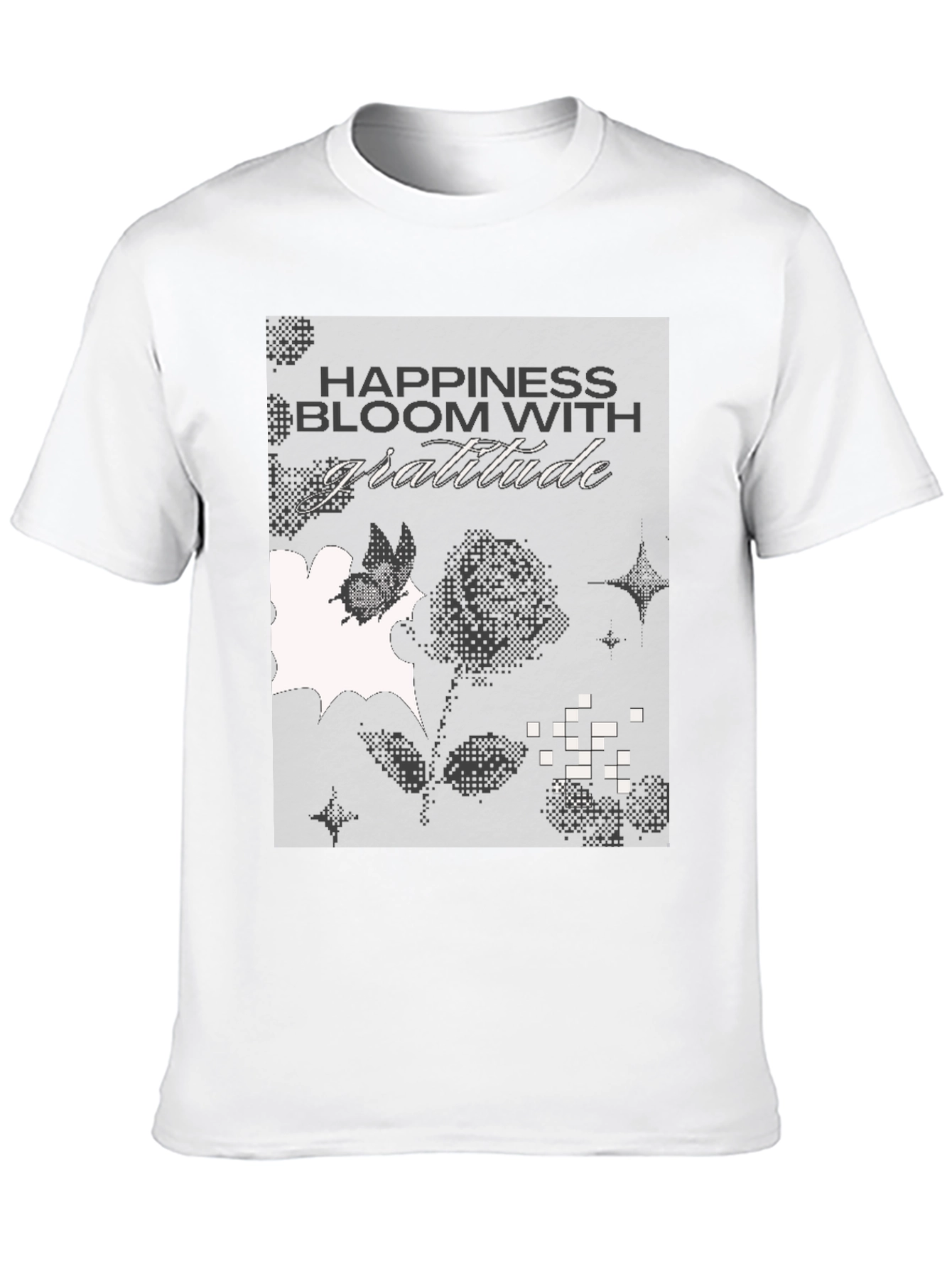 Gratitude Graphic Tee - Black Cotton Blend