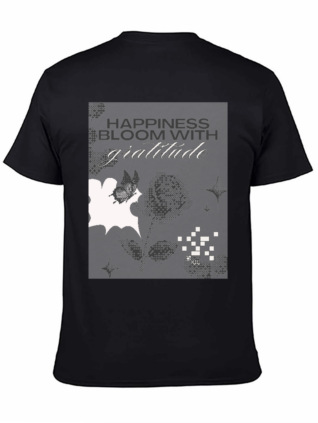 Gratitude Graphic Tee - Black Cotton Blend