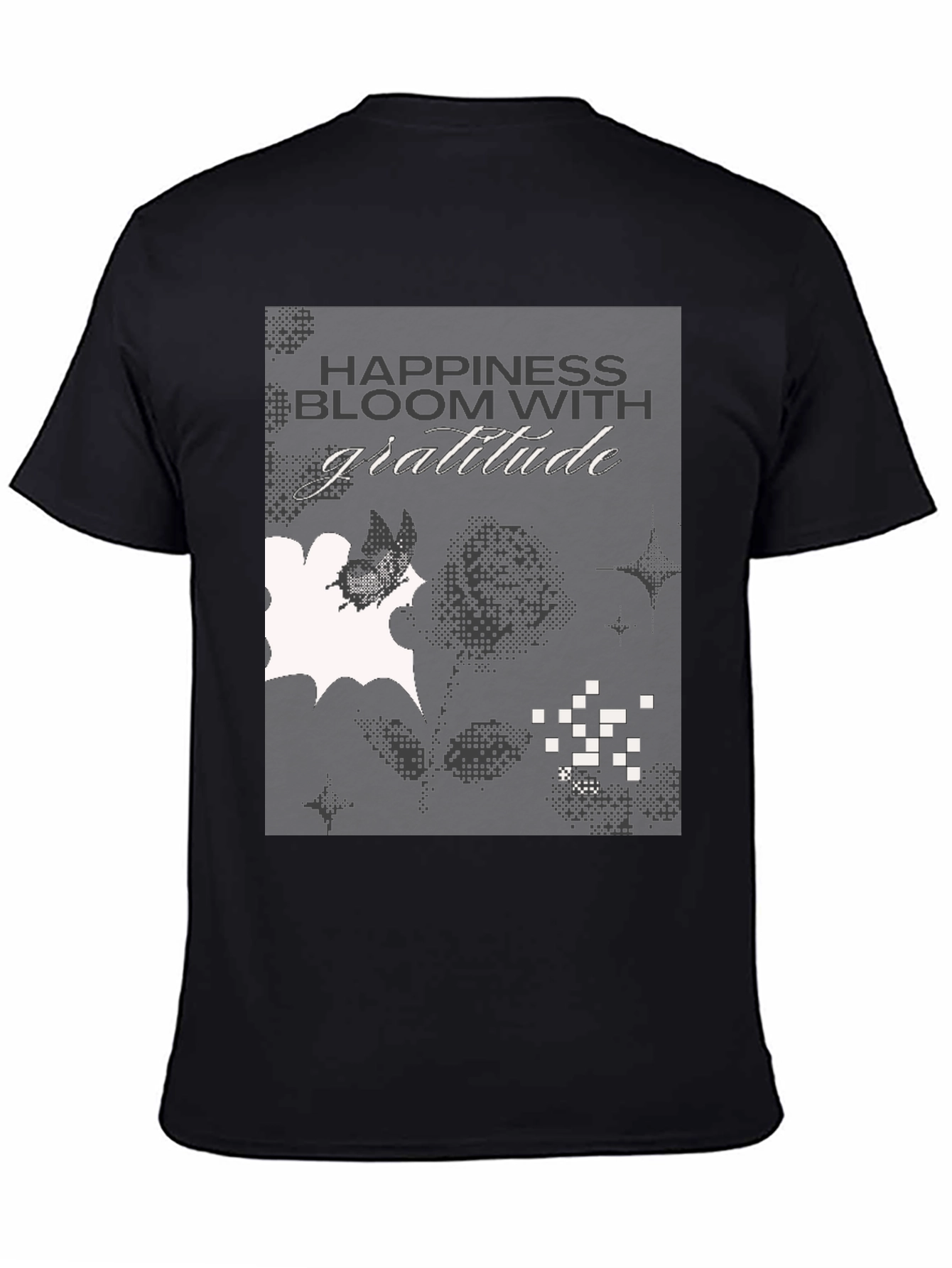 Gratitude Graphic Tee - Black Cotton Blend