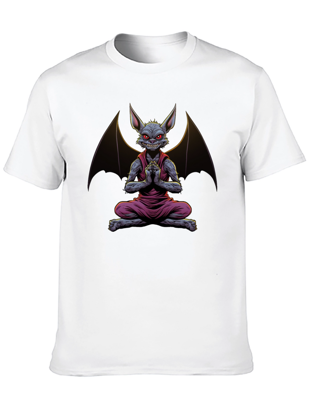 Bat Meditation T-Shirt - Mens Black Tee