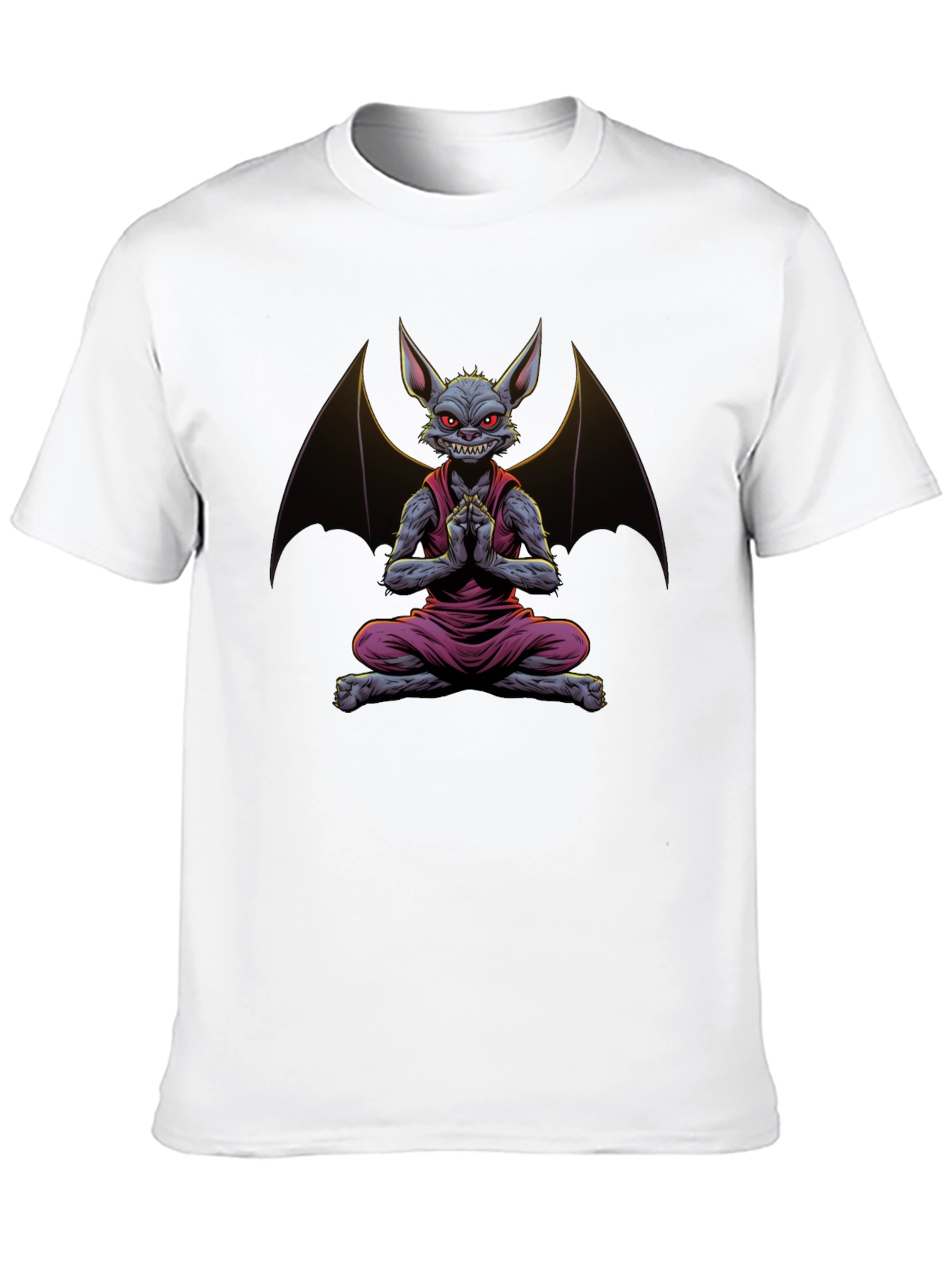 Bat Meditation T-Shirt - Mens Black Tee
