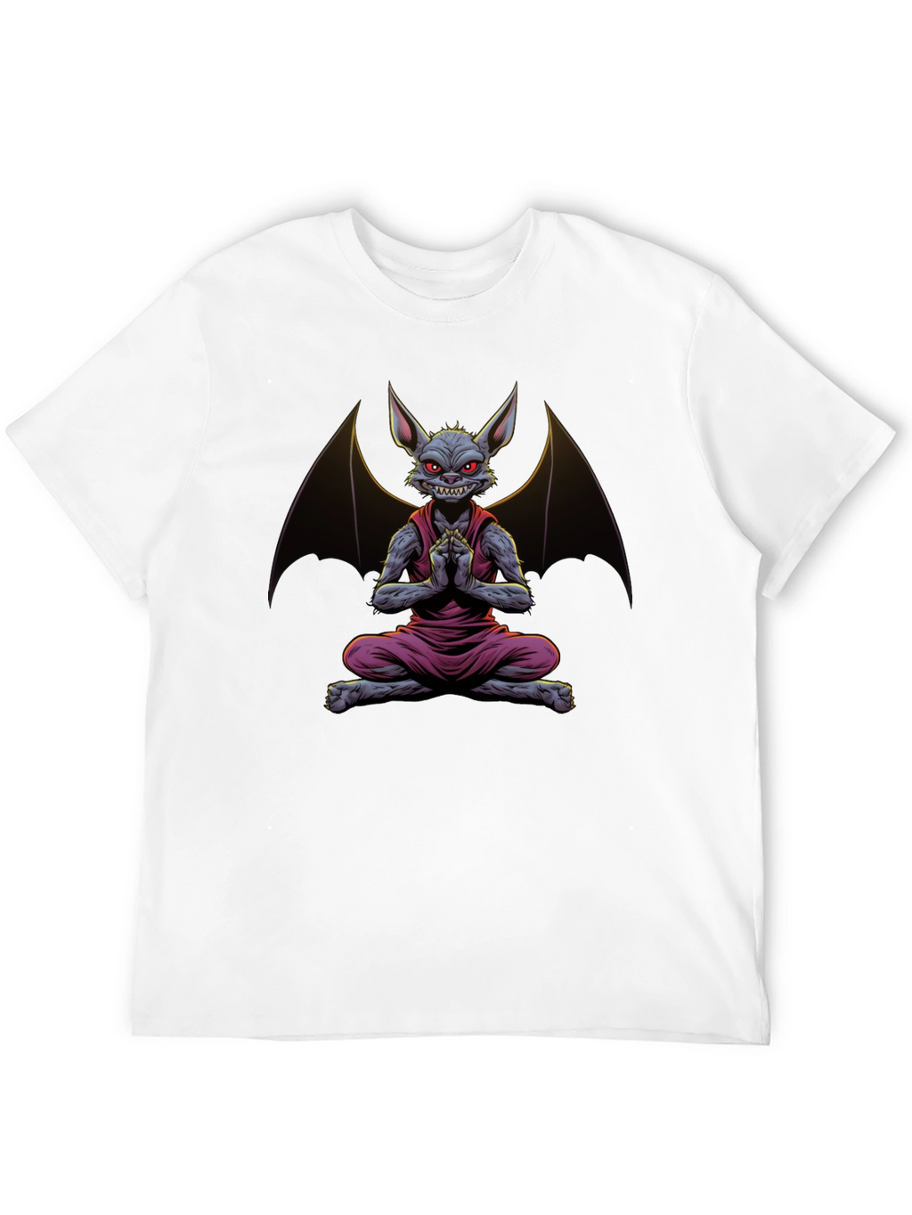 Bat Meditation T-Shirt - Mens Black Tee