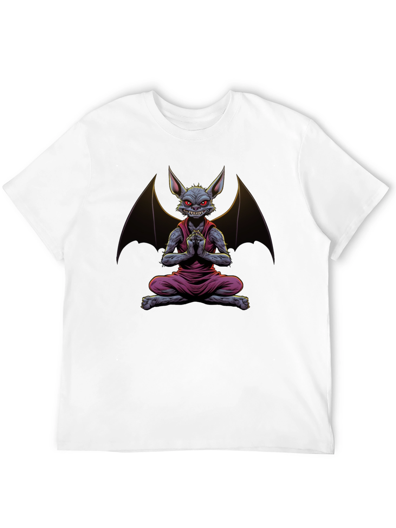 Bat Meditation T-Shirt - Mens Black Tee