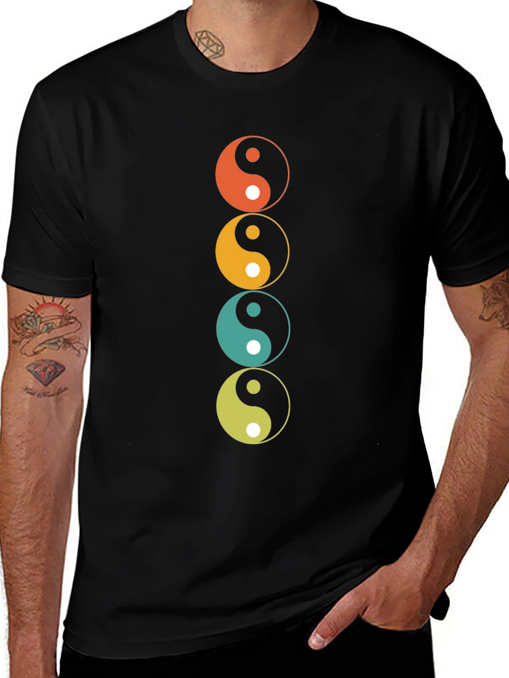 Yin Yang T-Shirt Retro Style