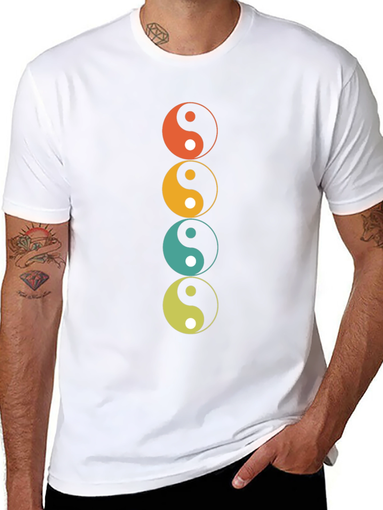 Yin Yang T-Shirt Retro Style