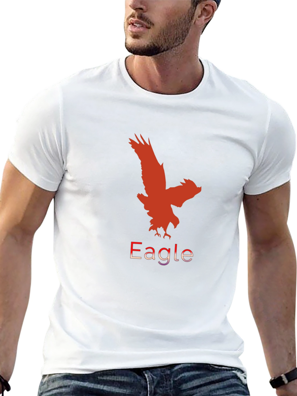 Black Eagle Graphic Tee for Men