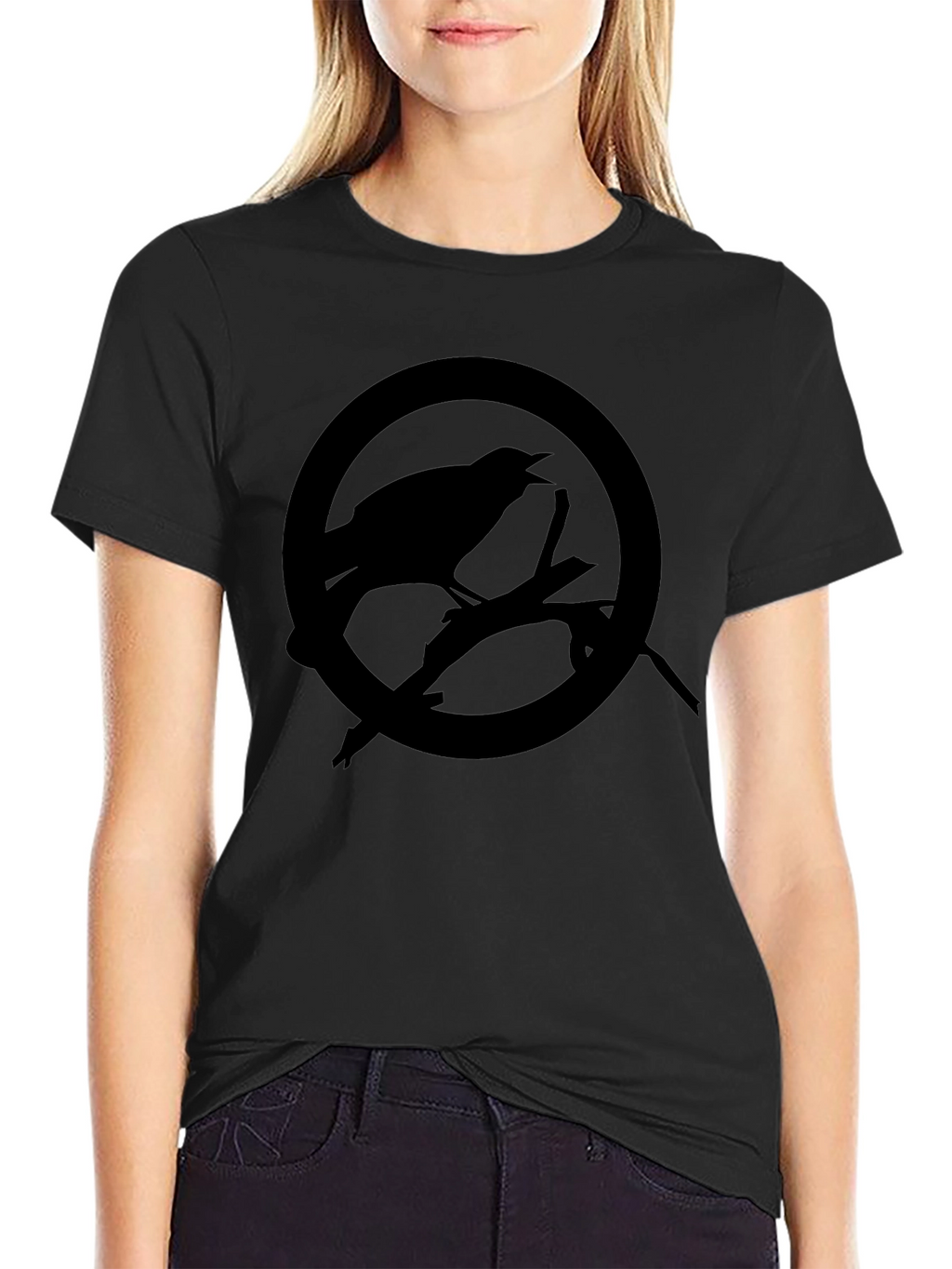 Raven Circle Graphic Tee - Mens Black T-Shirt