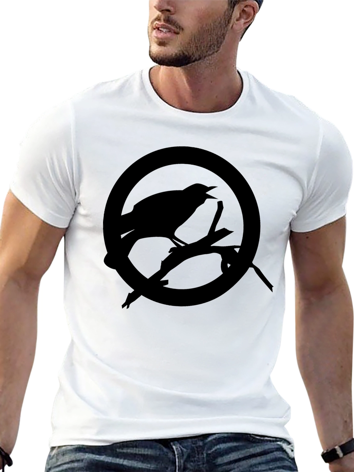 Raven Circle Graphic Tee - Mens Black T-Shirt