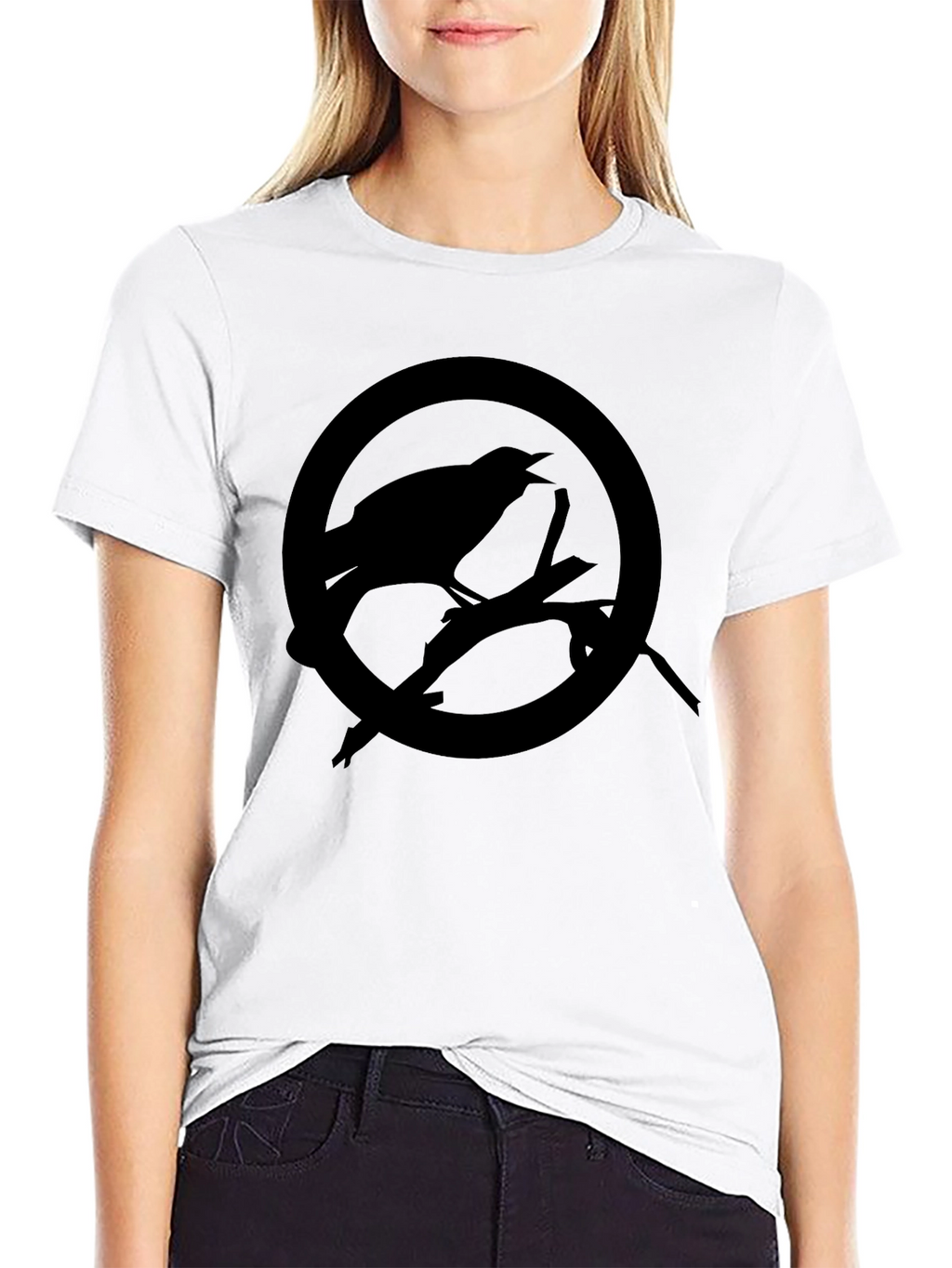 Raven Circle Graphic Tee - Mens Black T-Shirt