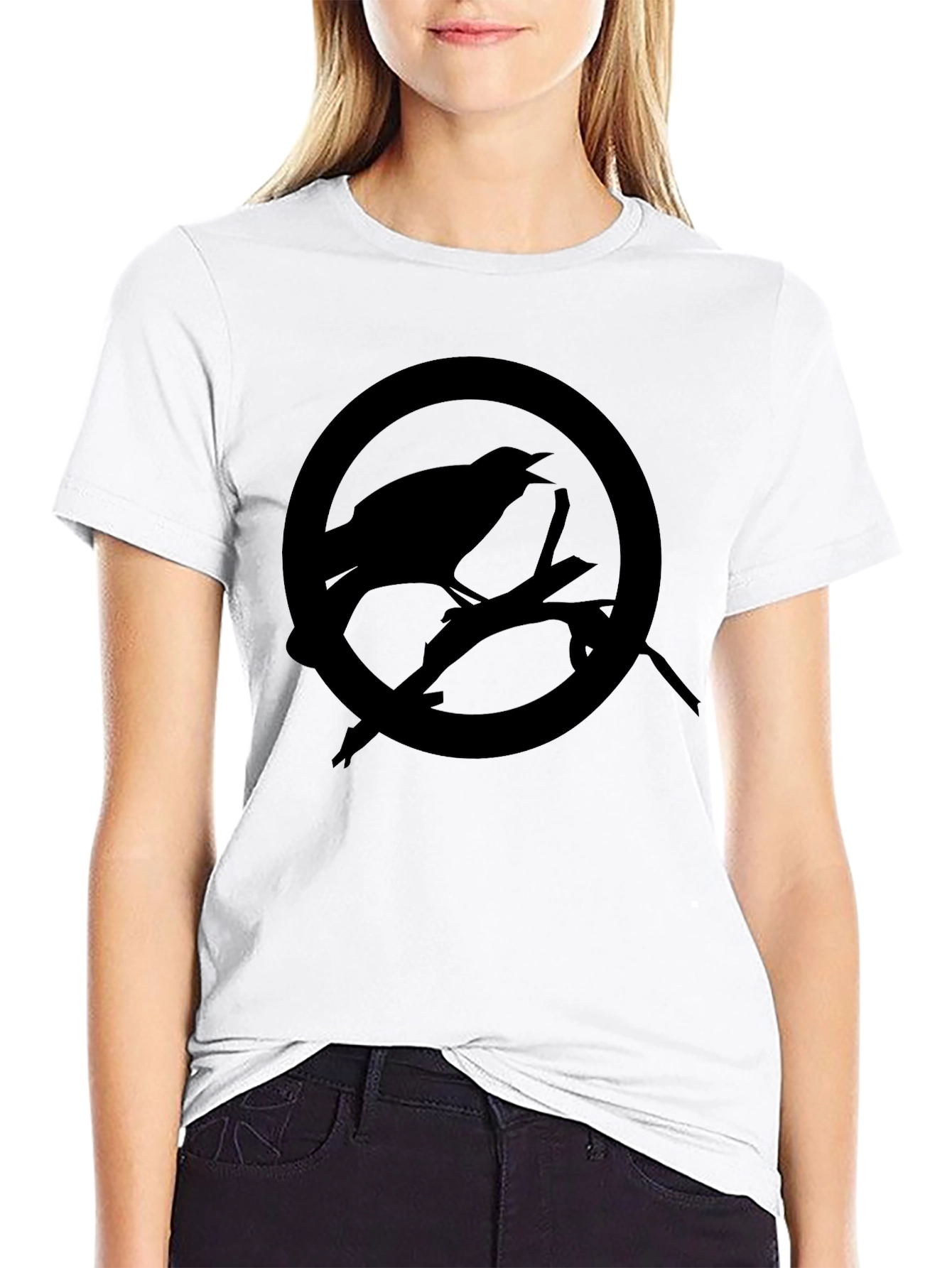 Raven Circle Graphic Tee - Mens Black T-Shirt