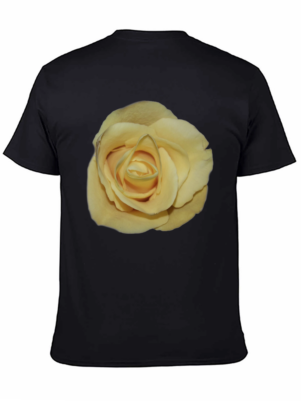 Yellow Rose Graphic Black T-Shirt