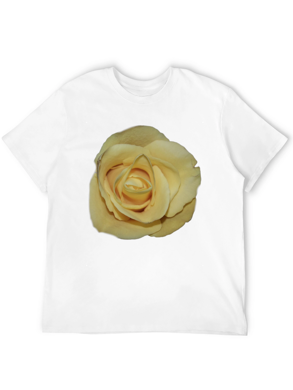 Yellow Rose Graphic Black T-Shirt