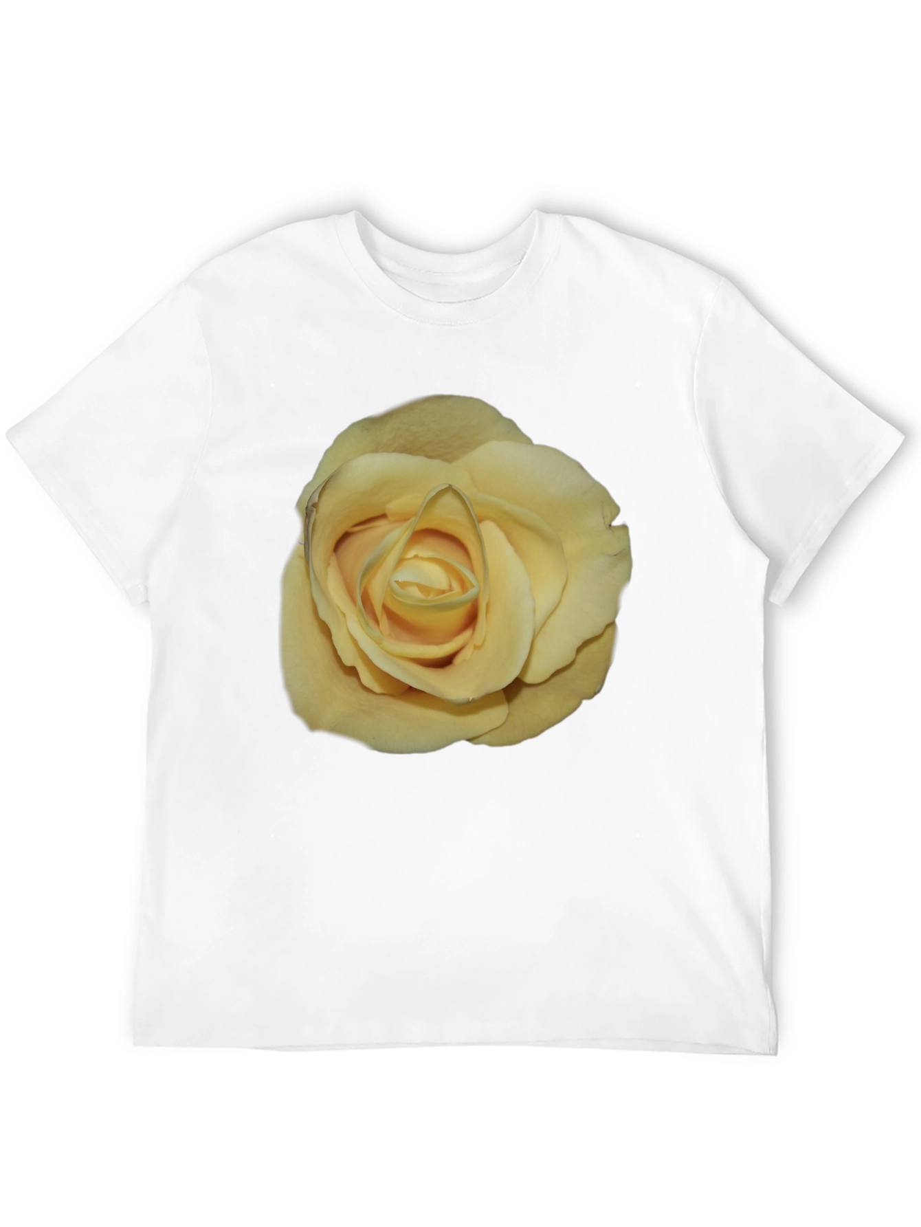 Yellow Rose Graphic Black T-Shirt