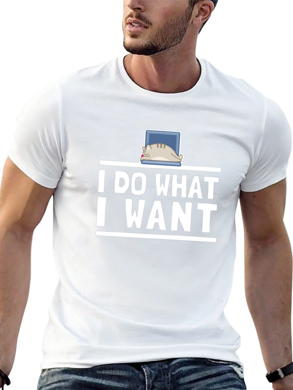 I Do What I Want Cat Laptop T-Shirt