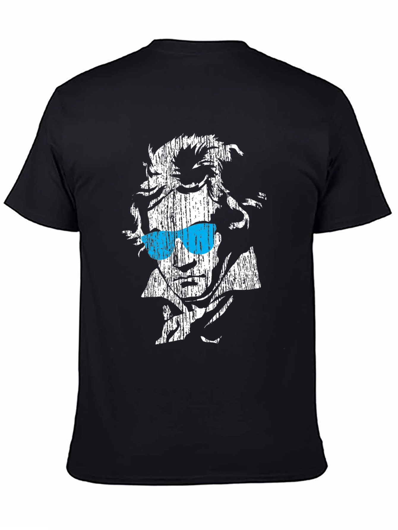 Cool Beethoven Graphic Print Black T-Shirt