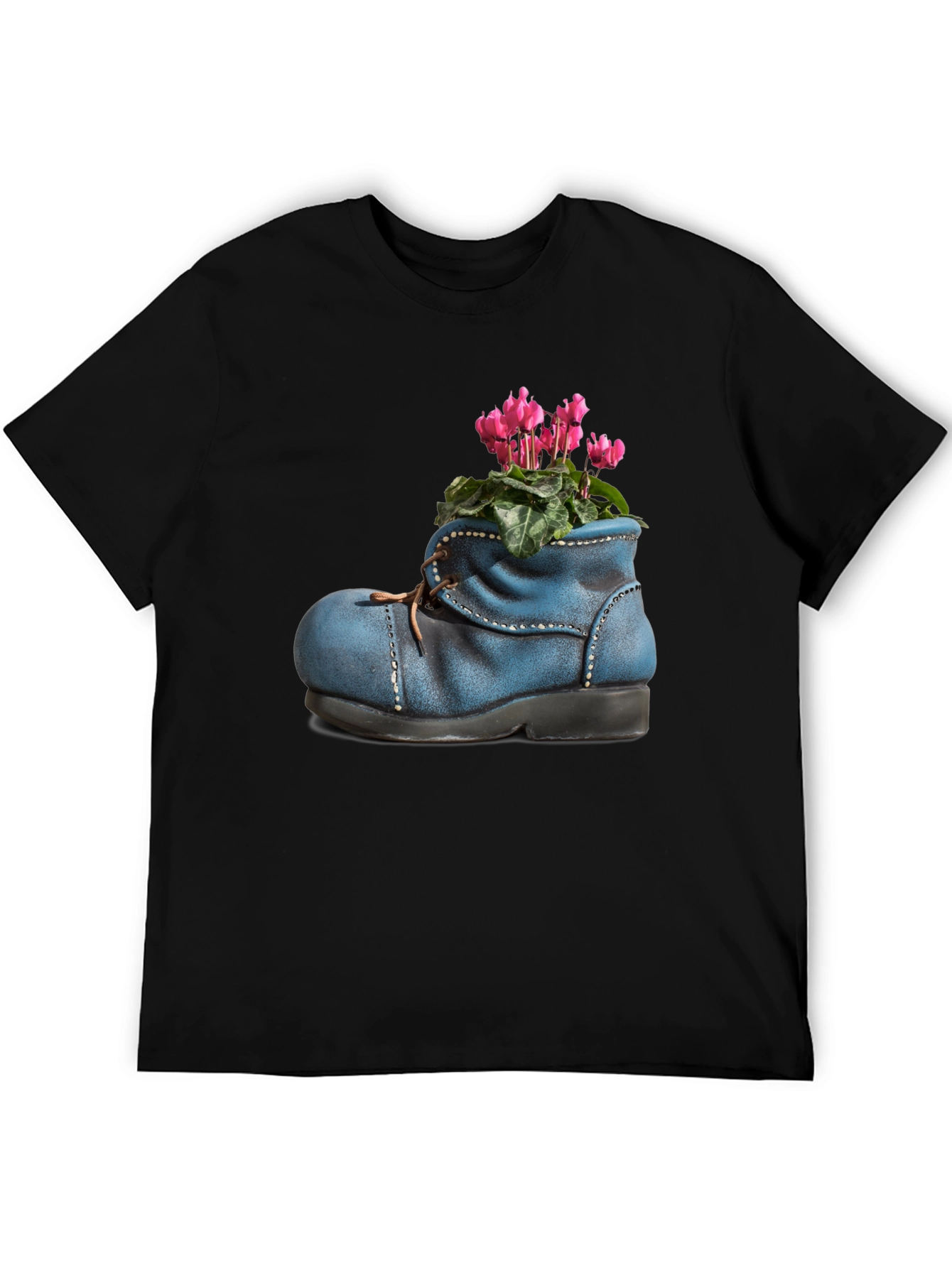 Quirky Shoe Planter Graphic Tee - Unique Floral T-Shirt