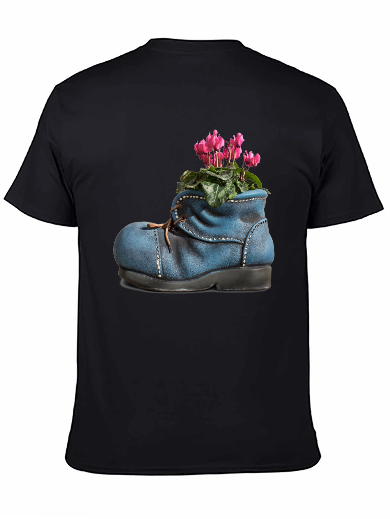 Quirky Shoe Planter Graphic Tee - Unique Floral T-Shirt