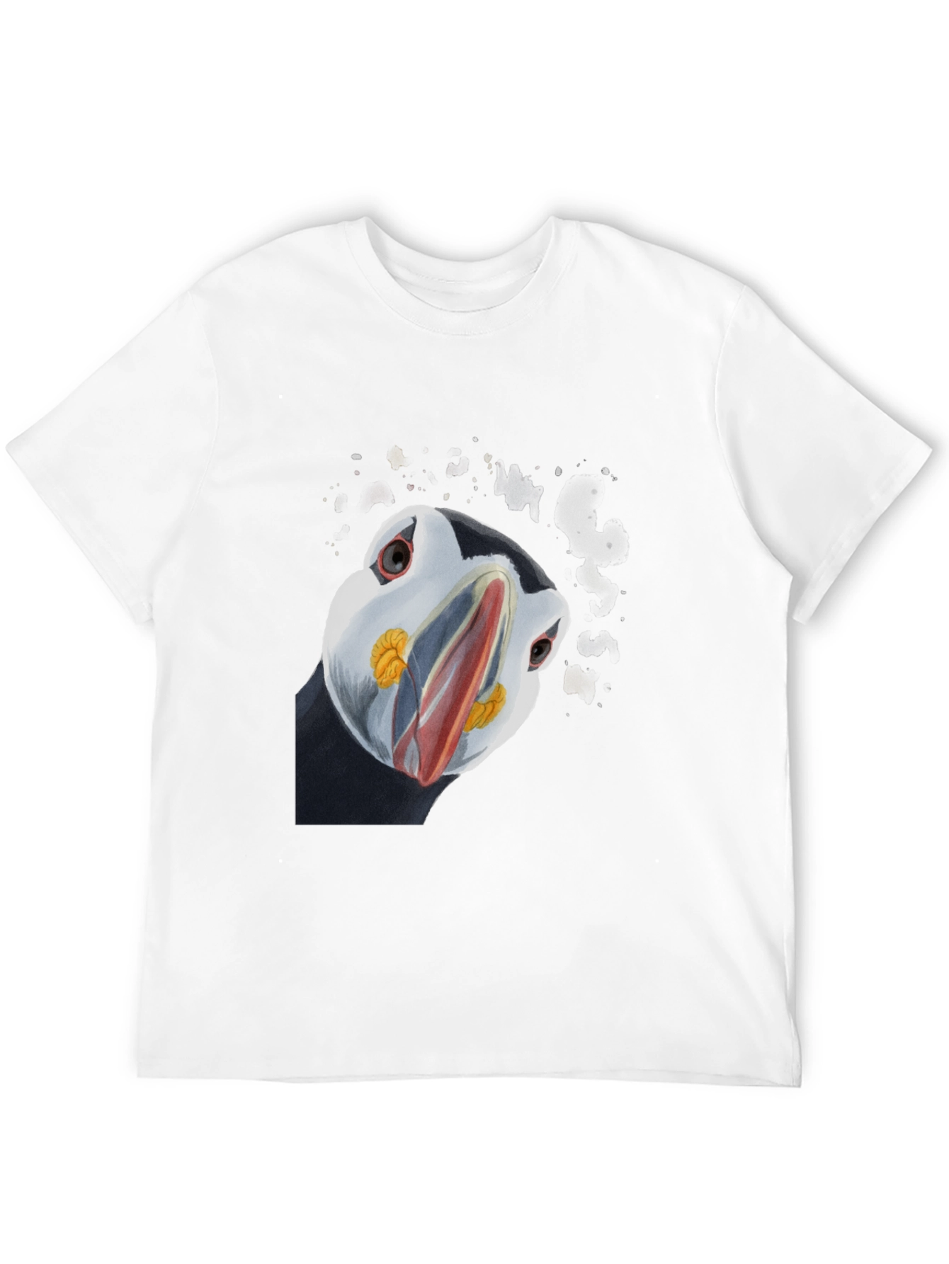 Puffin Stare Mens Black Graphic Tee