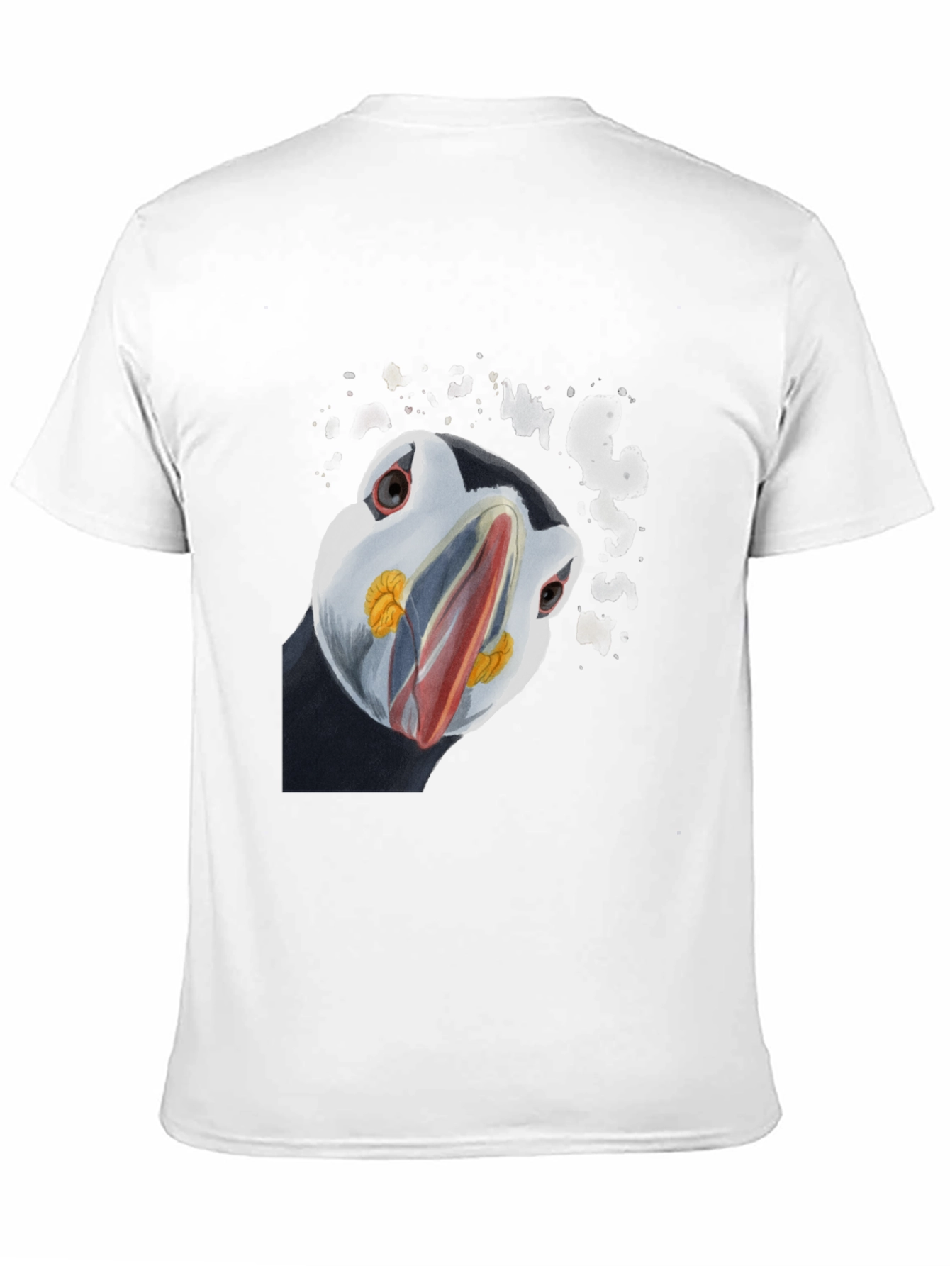 Puffin Stare Mens Black Graphic Tee
