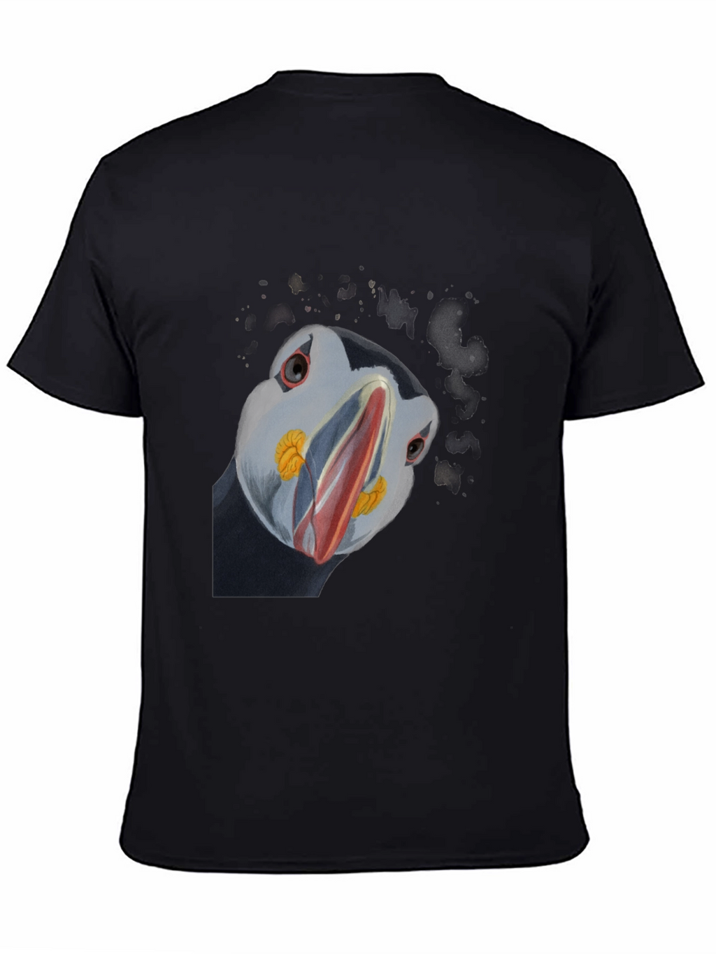 Puffin Stare Mens Black Graphic Tee