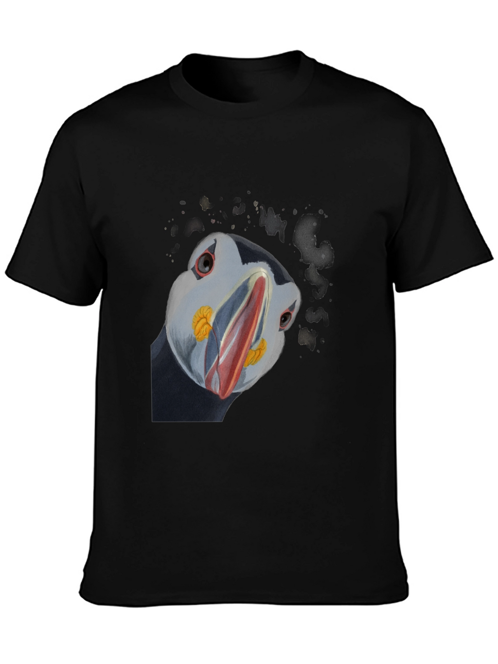 Puffin Stare Mens Black Graphic Tee
