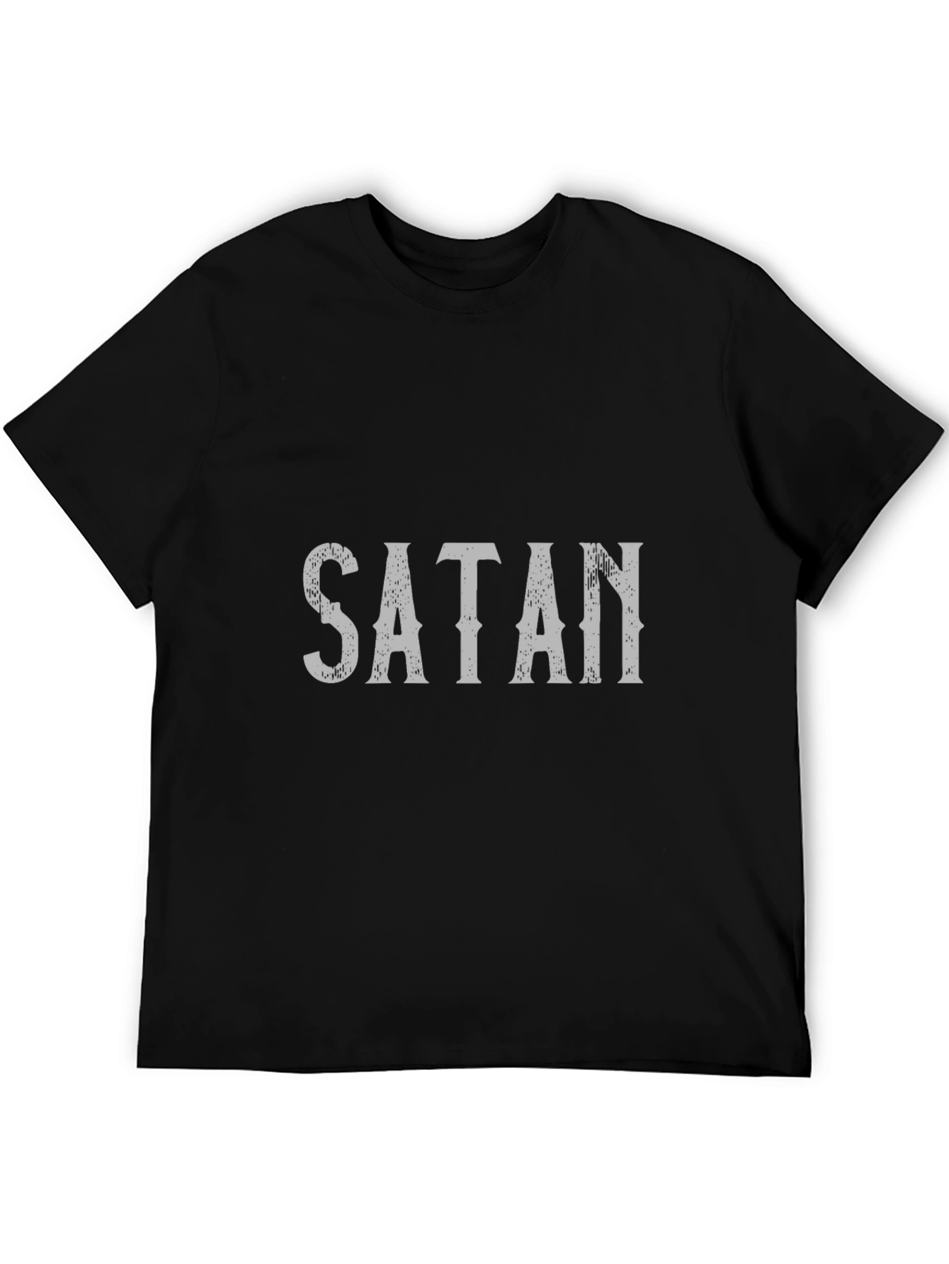 Satan Graphic Print Black T-Shirt