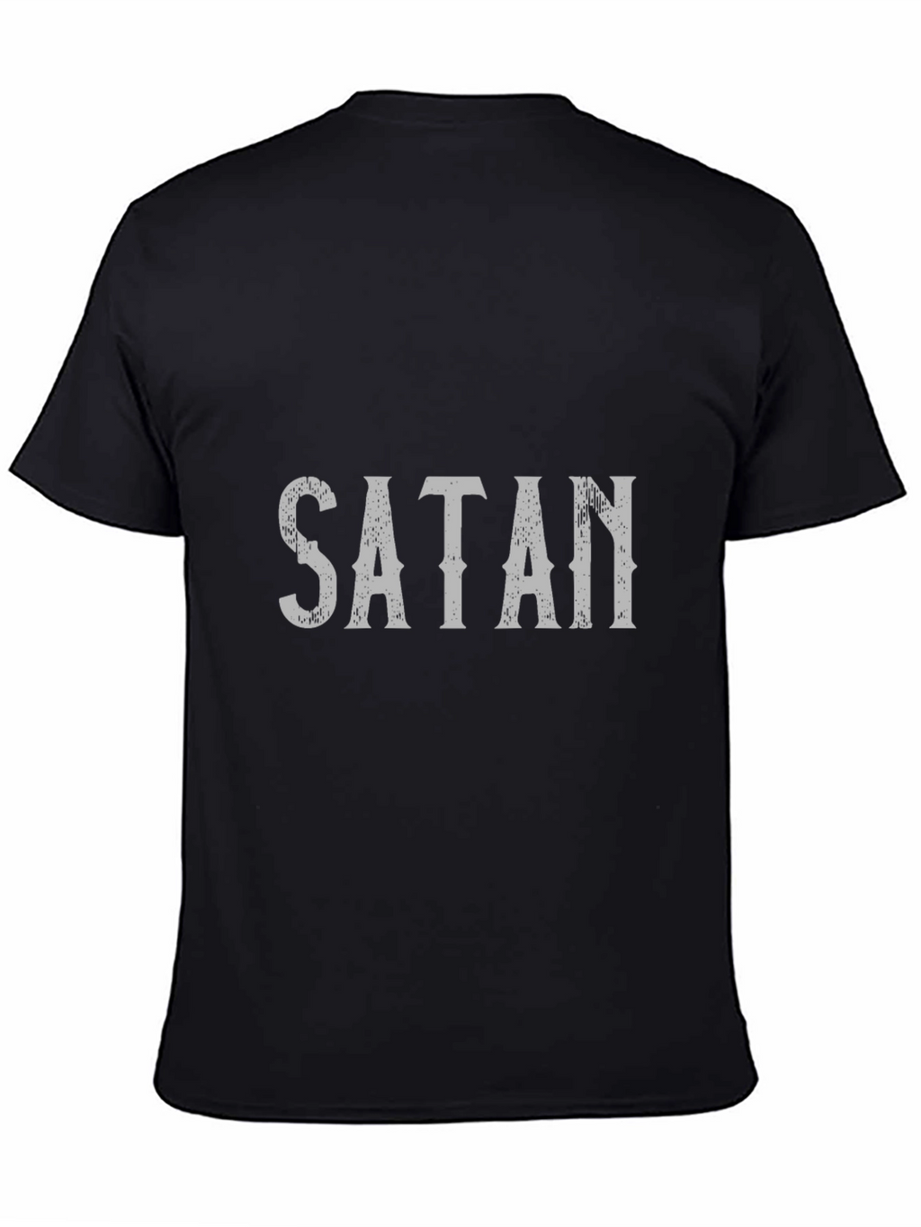 Satan Graphic Print Black T-Shirt