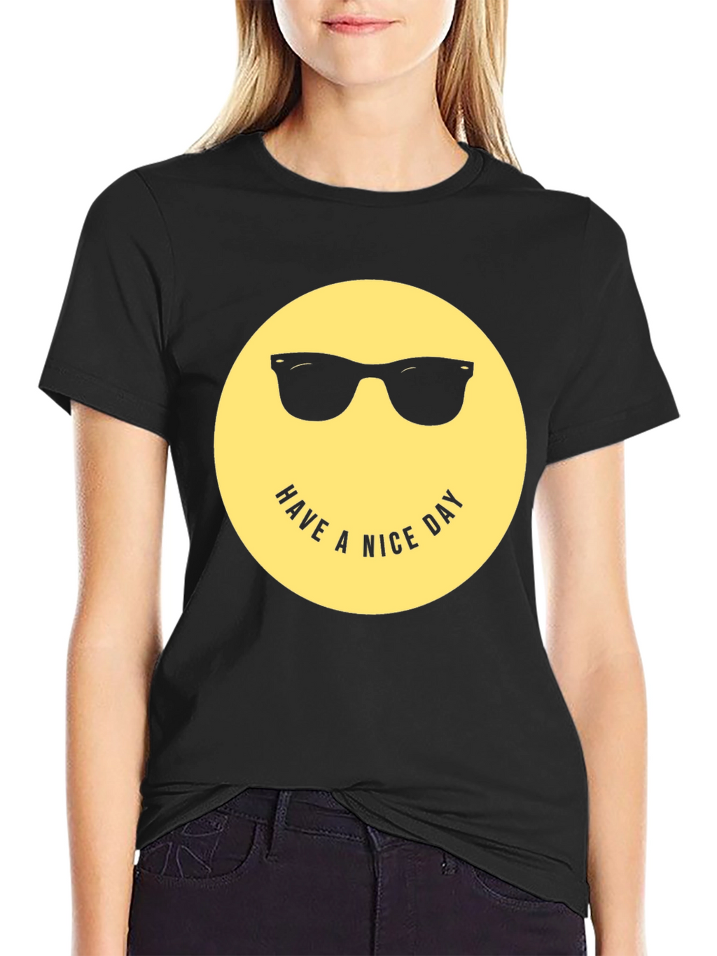 Have A Nice Day Graphic Tee - Black