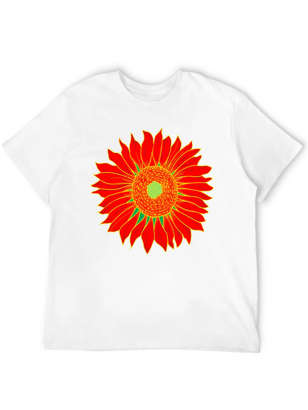 Sunflower Graphic Tee - Black Cotton T-Shirt