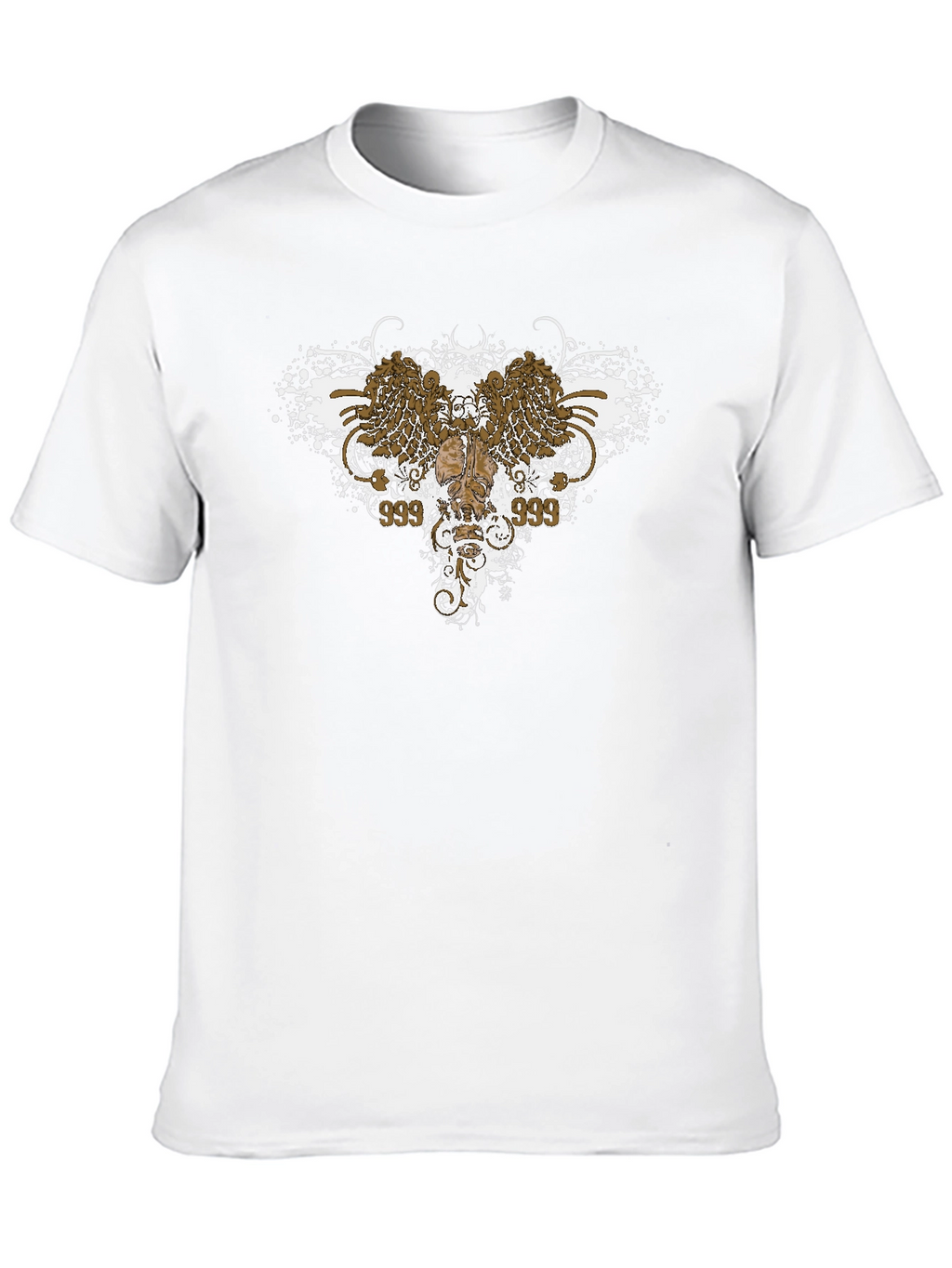 Edgy Graphic Tee: Wings & Skull Design