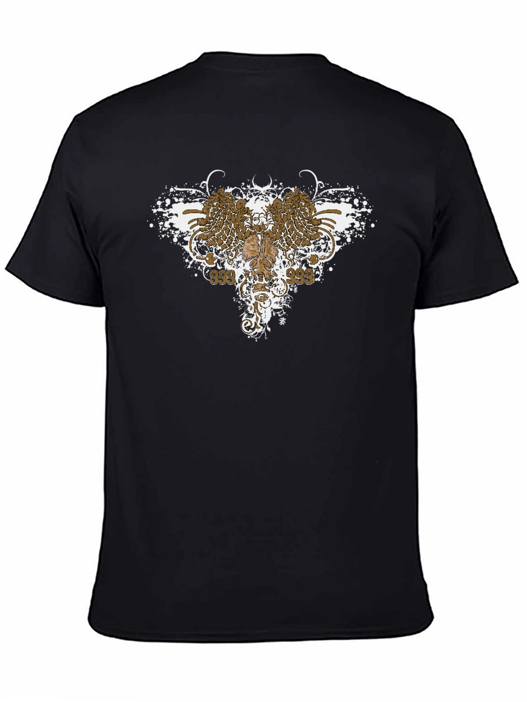 Edgy Graphic Tee: Wings & Skull Design