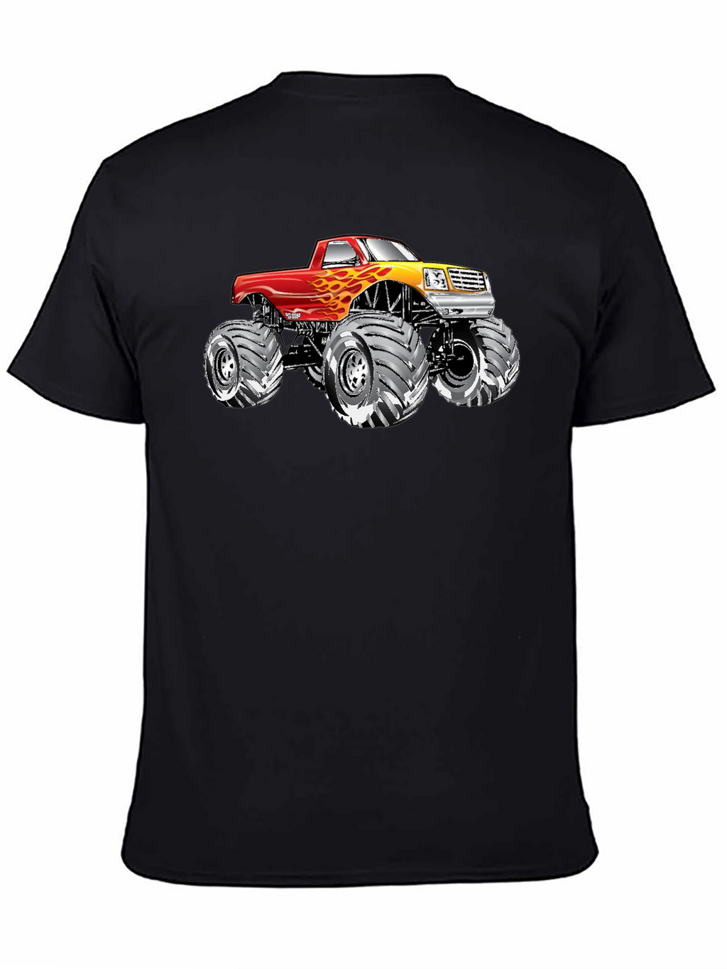 Monster Truck Graphic Tee - Black Cotton T-Shirt