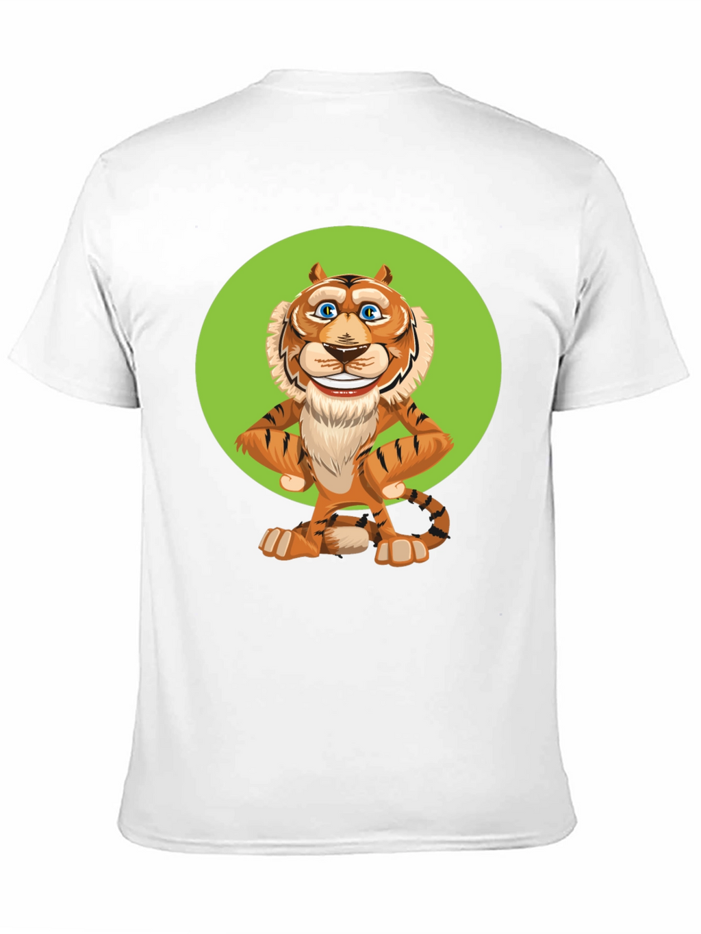 Funny Cartoon Tiger Graphic T-Shirt
