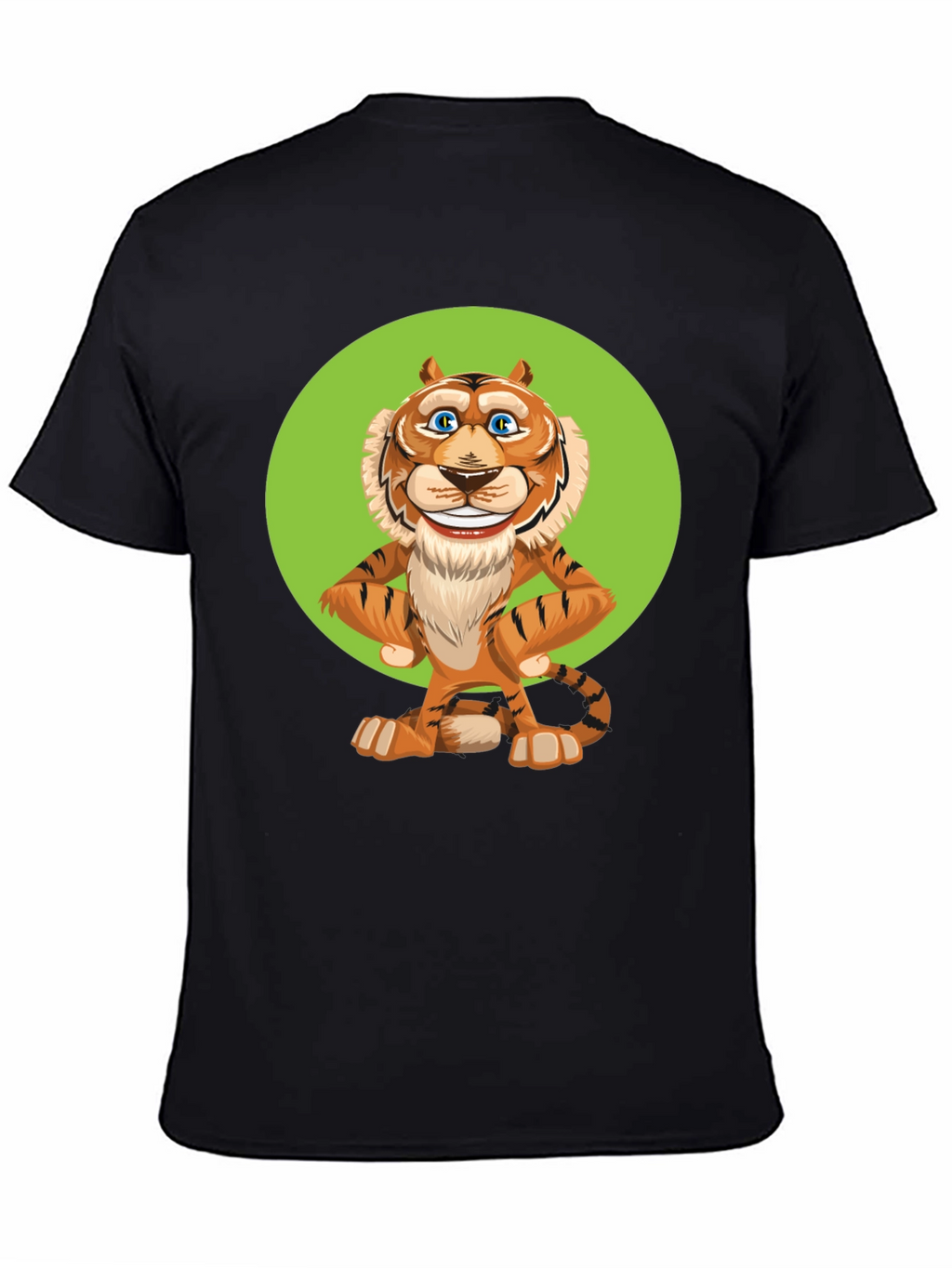 Funny Cartoon Tiger Graphic T-Shirt