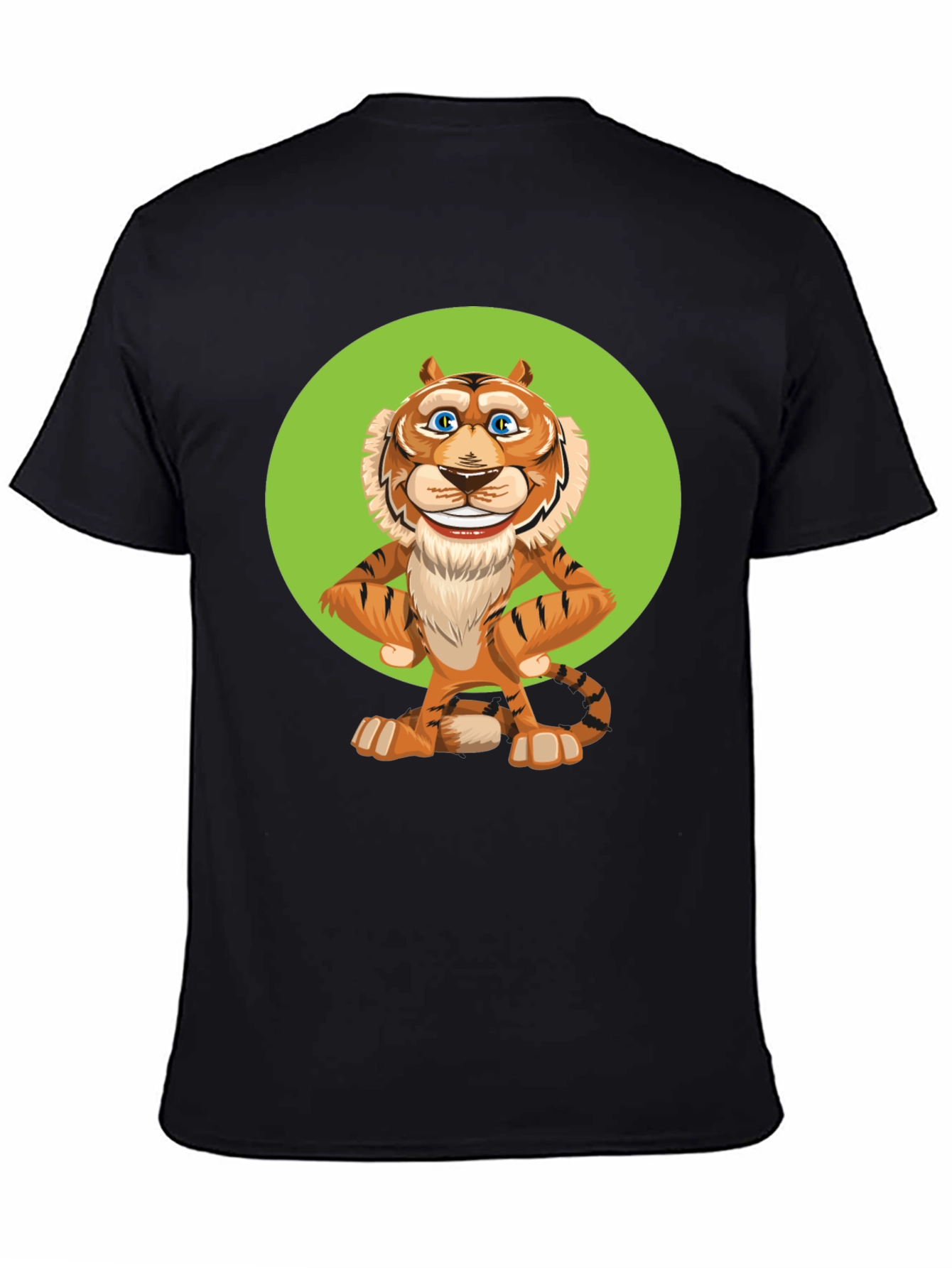 Funny Cartoon Tiger Graphic T-Shirt